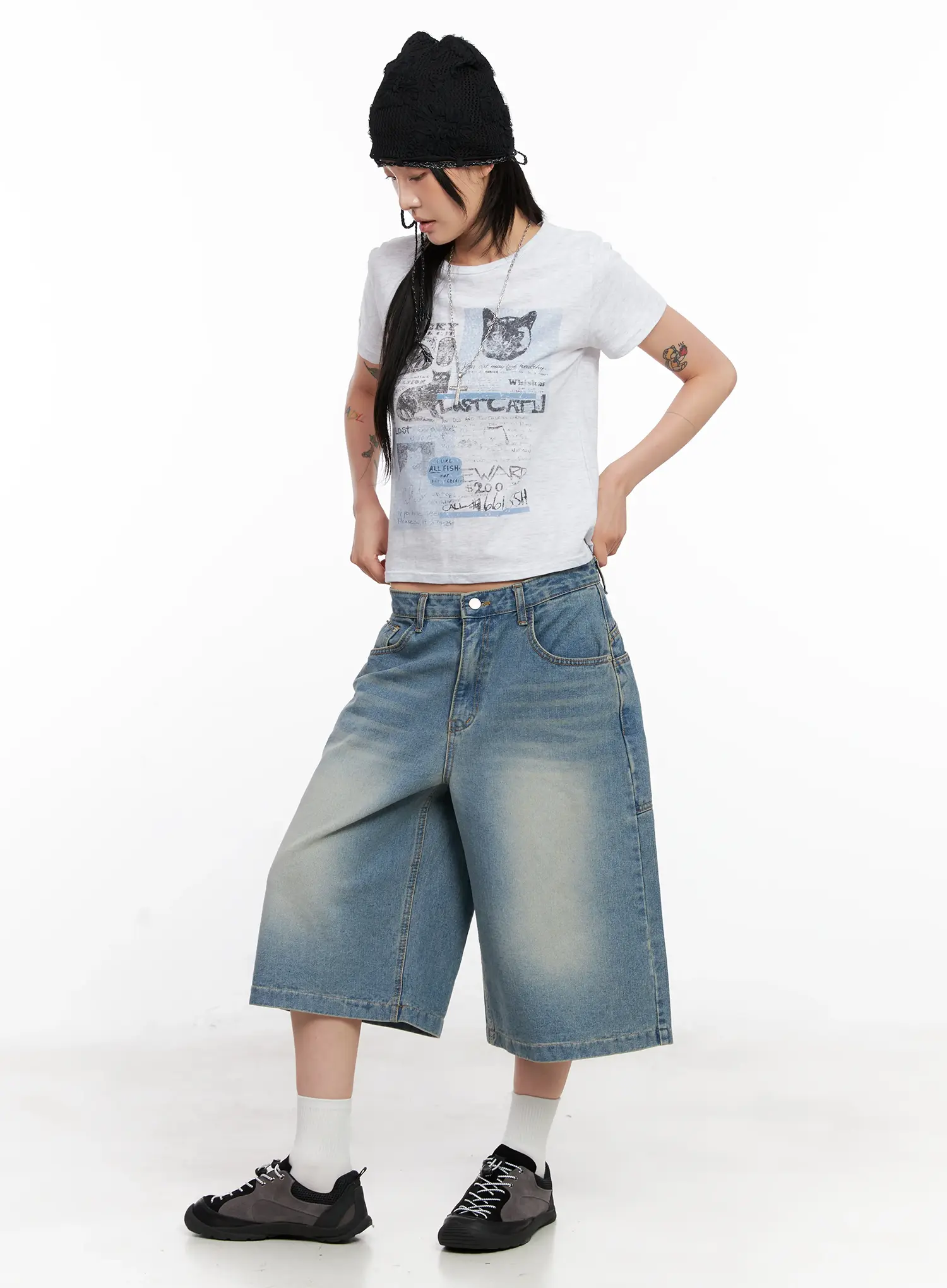 Kitty Graphic Cropped Tee CL525 - Image 16