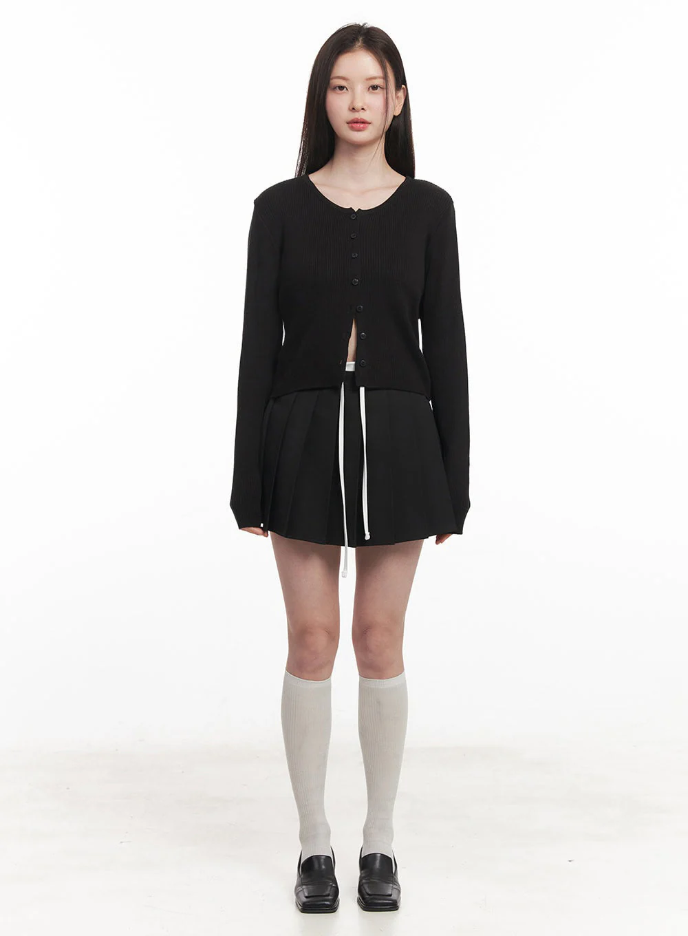Knit Buttoned Cardigan IY513 - Image 5