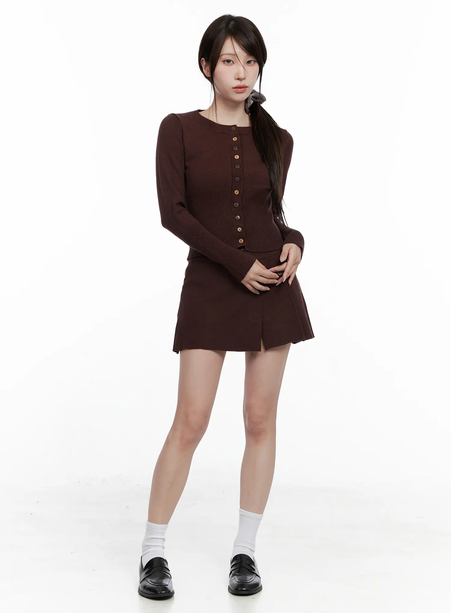 Knit Cardigan and Skirt Co-ord CO521