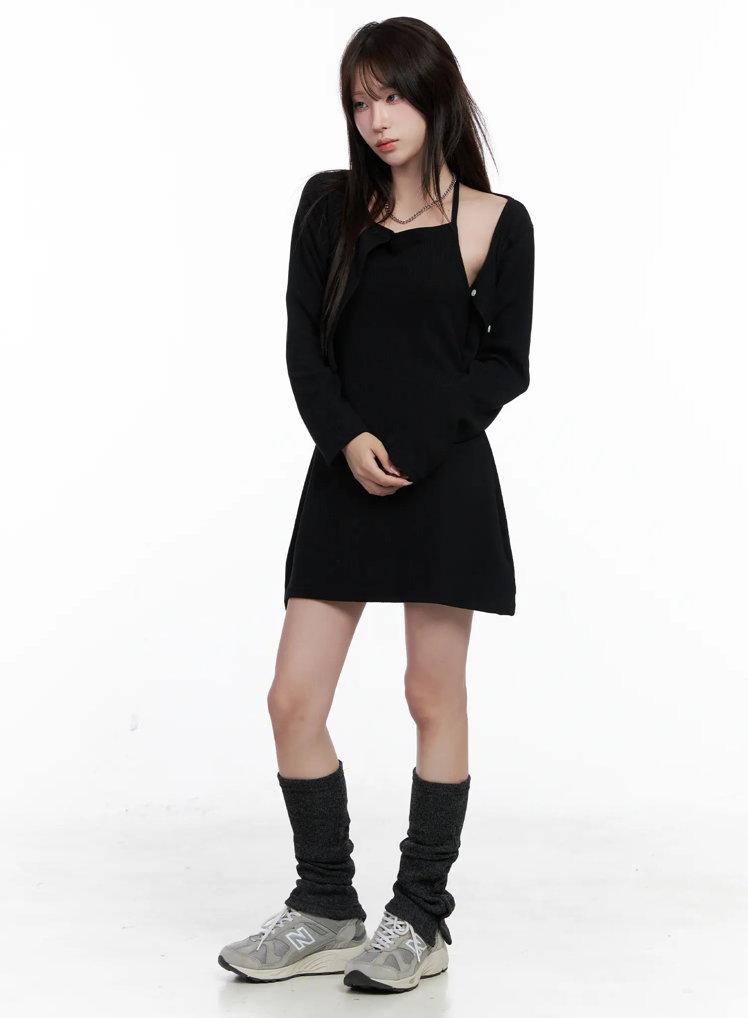 Knit Dress and Cardigan Set CO520 - Image 10