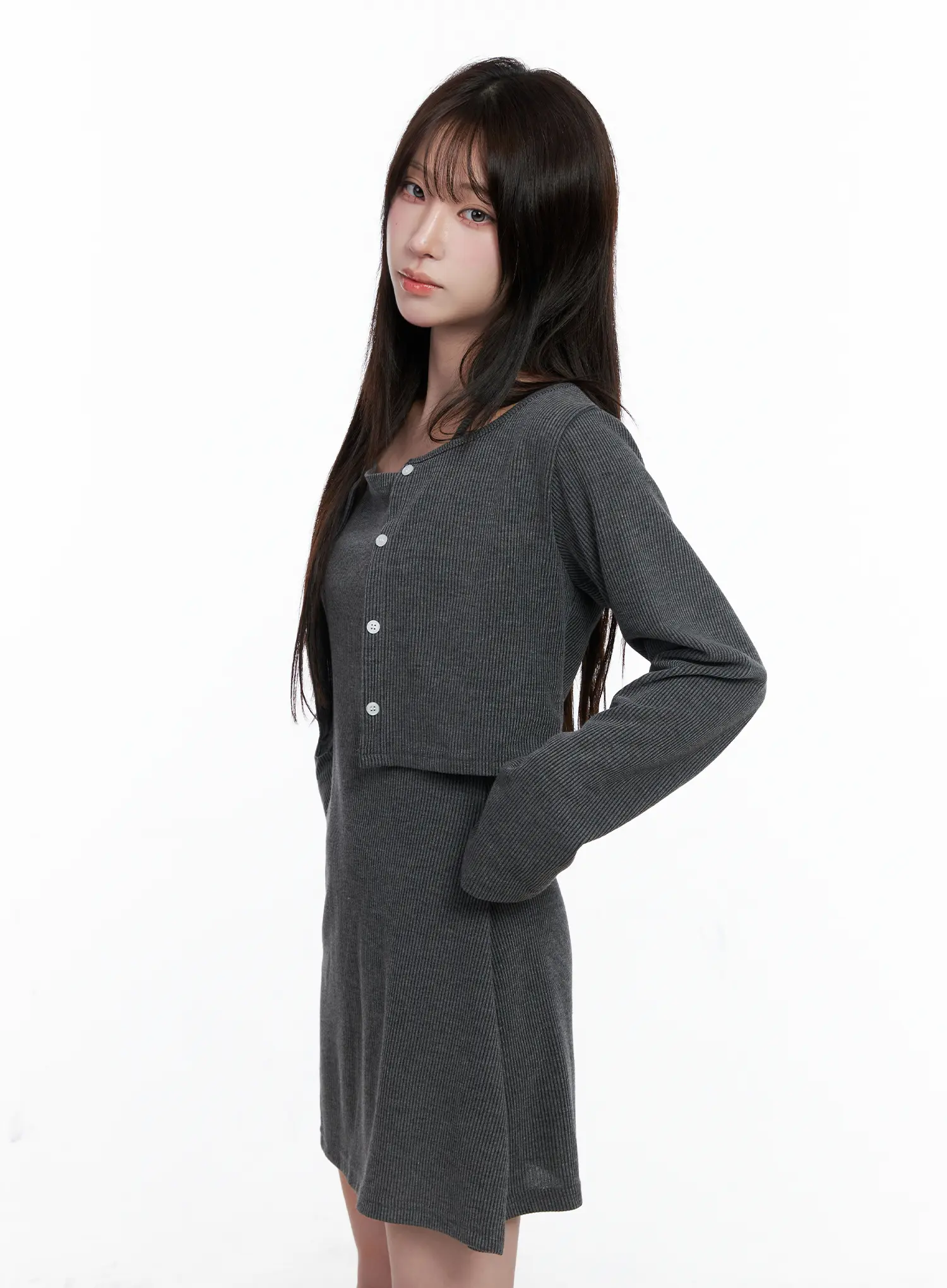 Knit Dress and Cardigan Set CO520 - Image 4