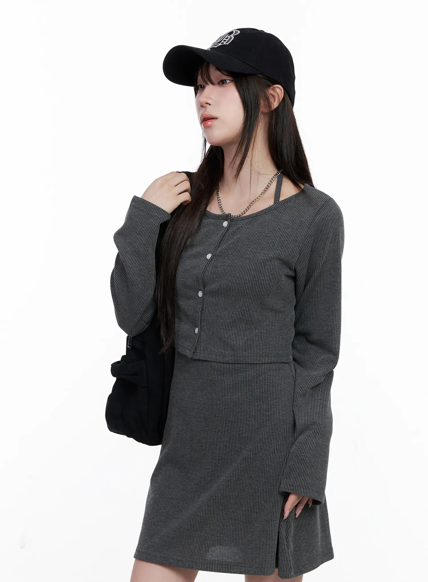 Knit Dress and Cardigan Set CO520 - Image 7