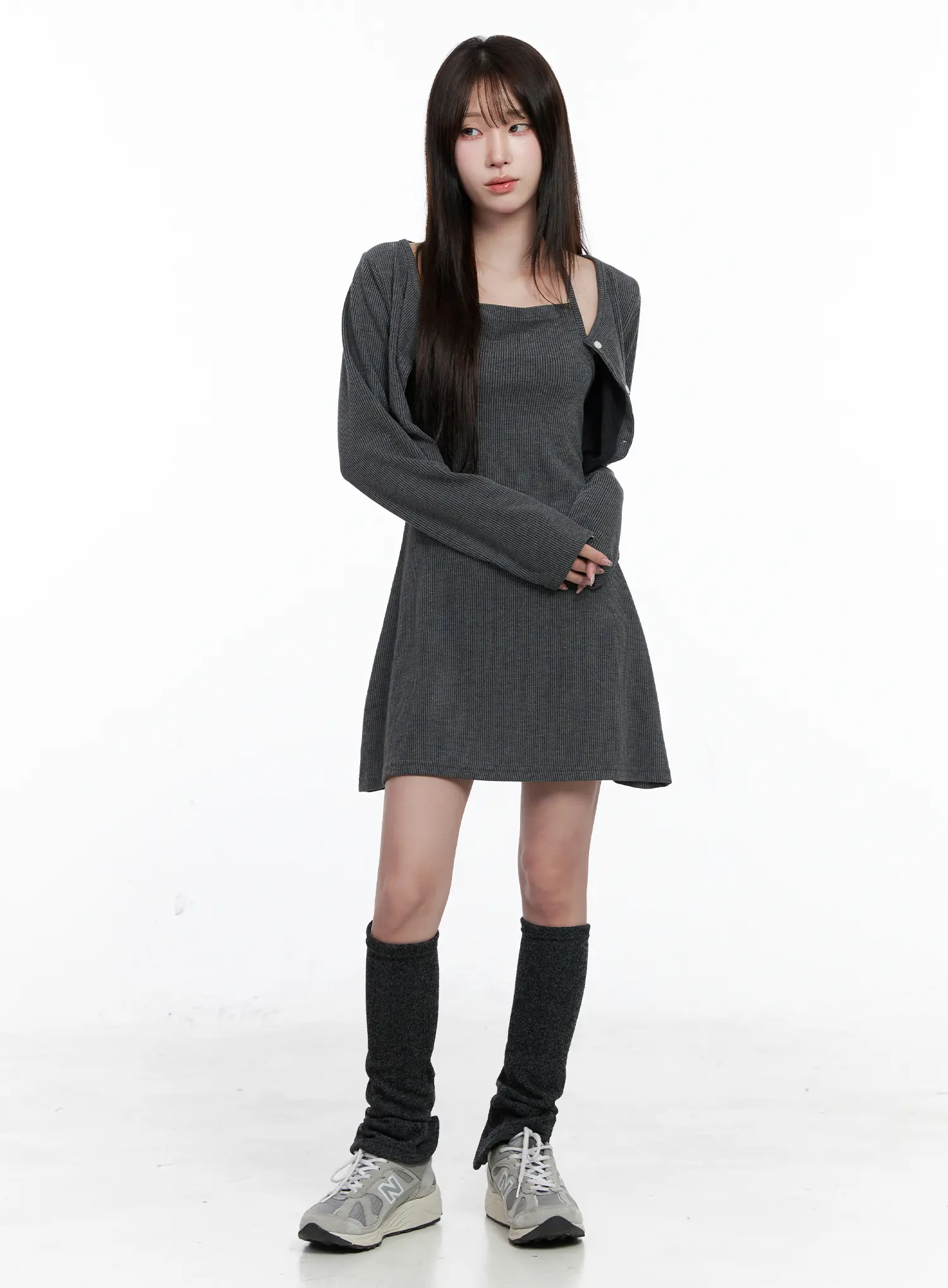 Knit Dress and Cardigan Set CO520 - Image 9