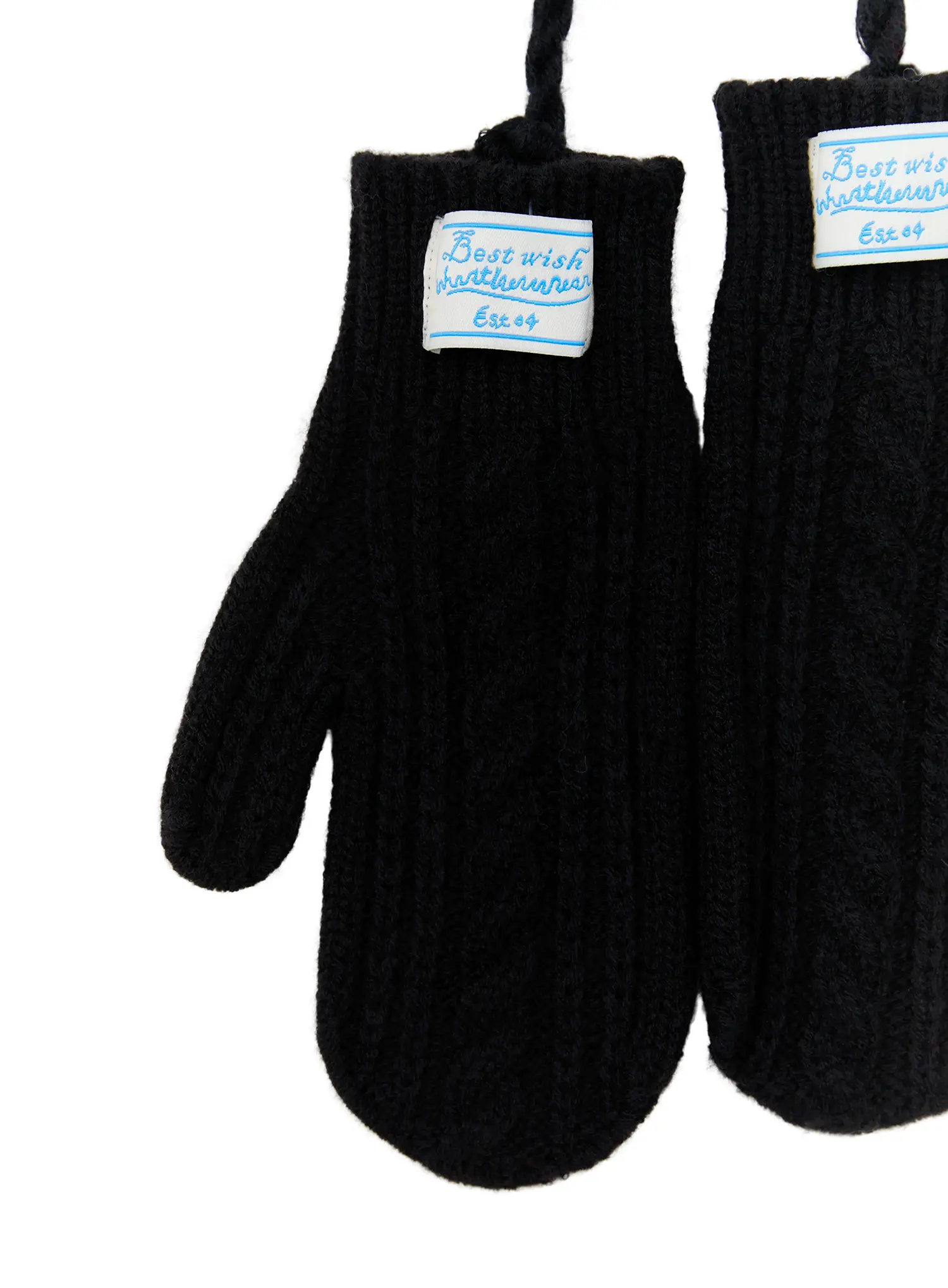Knit Touchscreen Corded Mittens ID511 - Image 17