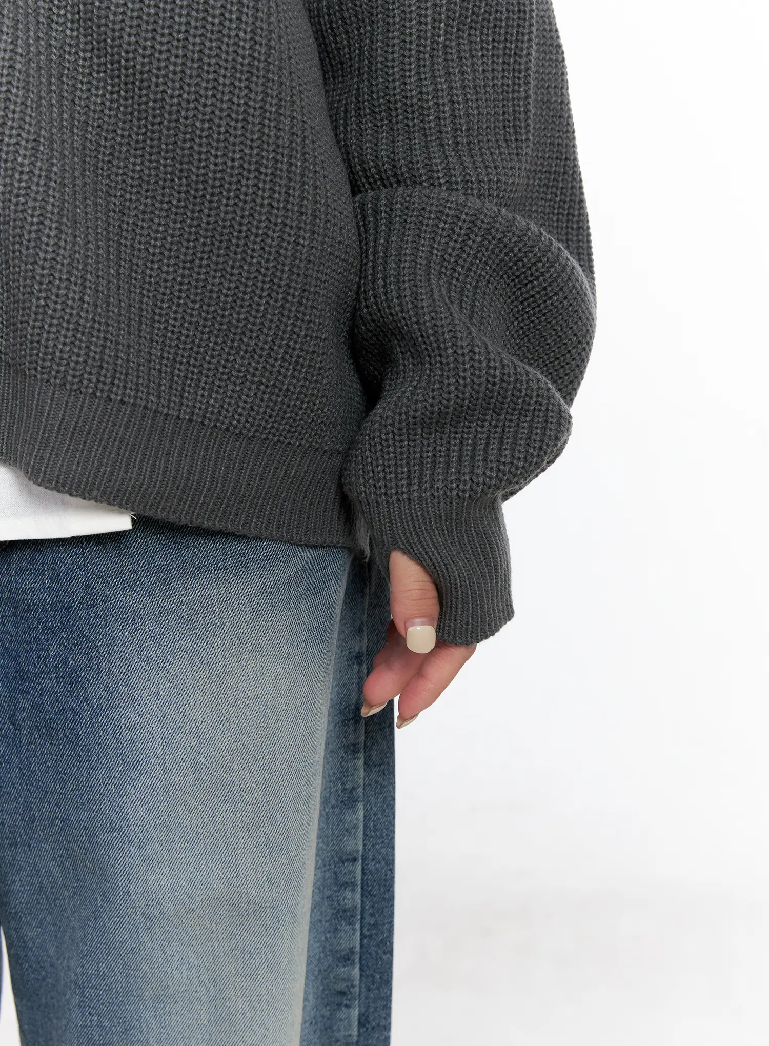 Knit Zip-Up Hoodie CS510 - Image 3