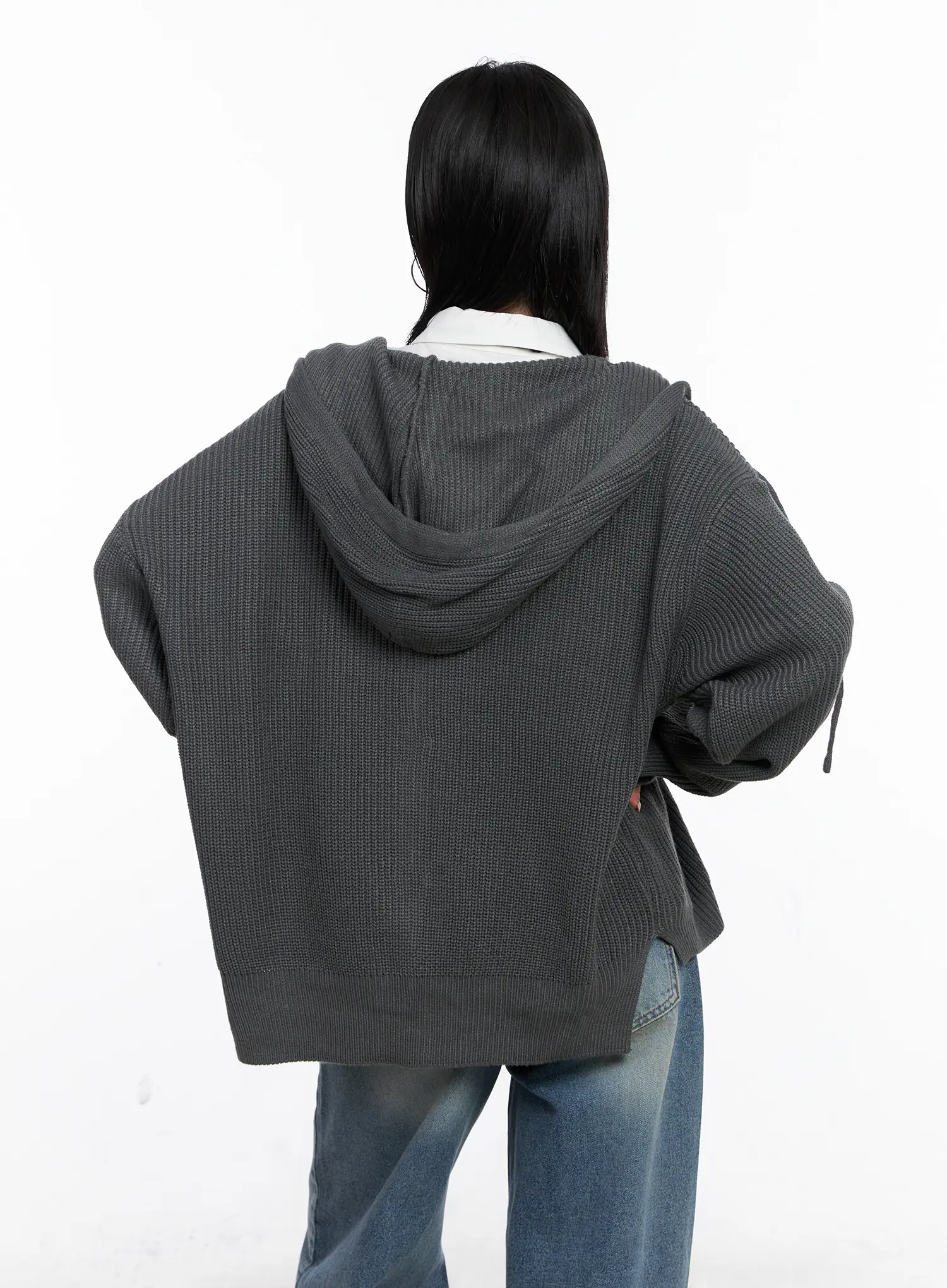 Knit Zip-Up Hoodie CS510 - Image 7