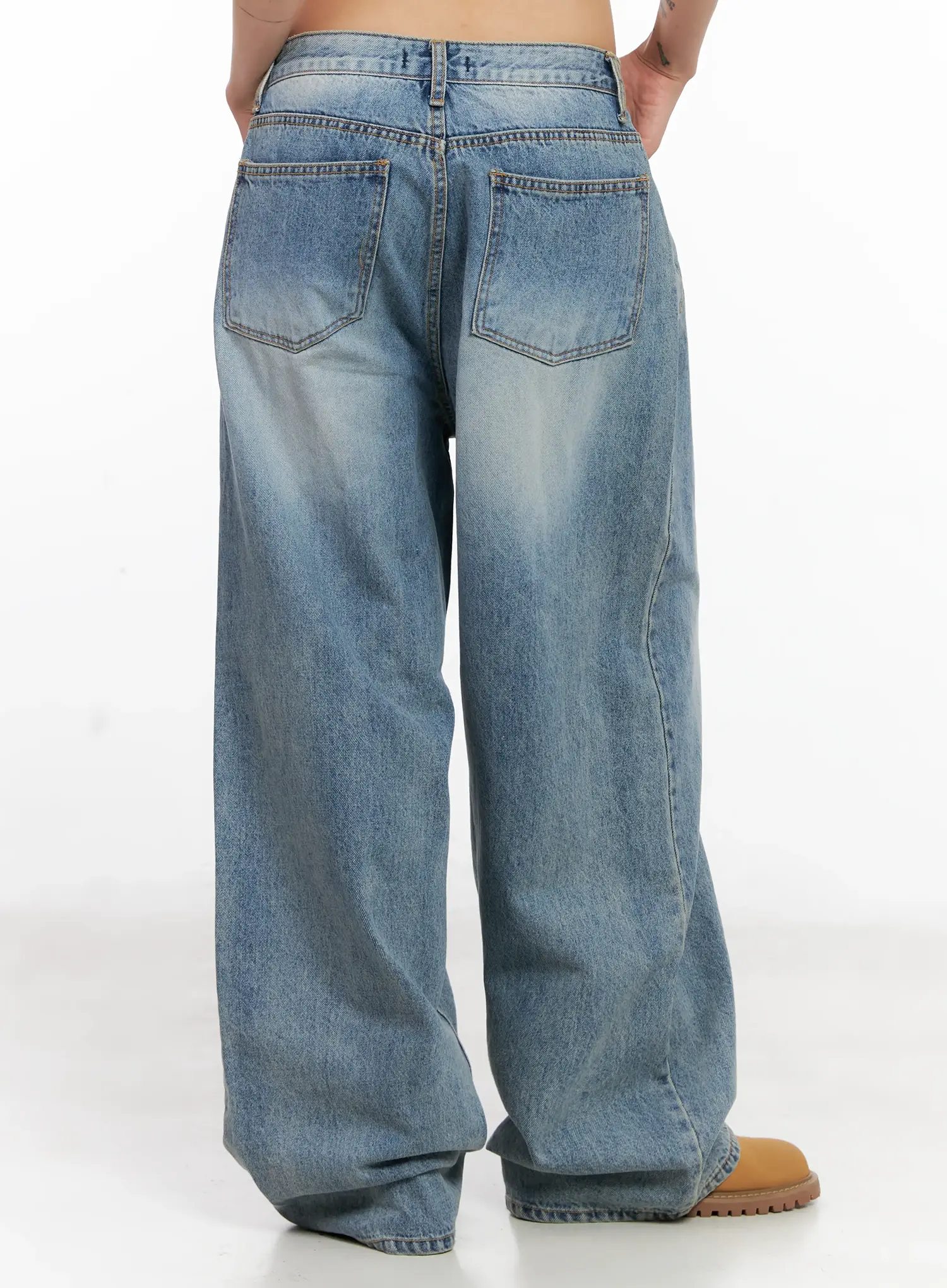Koko Vintage-Wash Baggy Jeans CL528 - Image 7