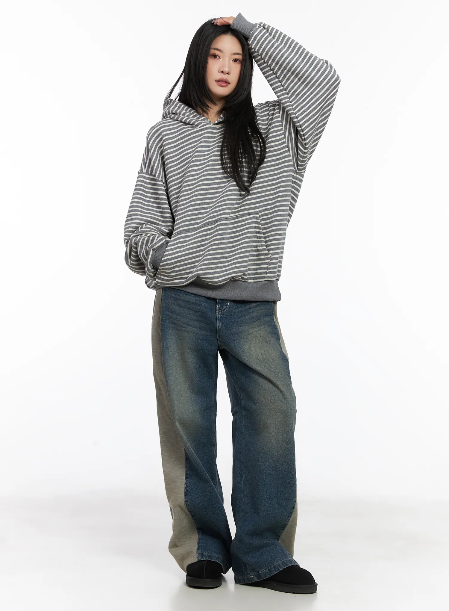 Kora Two-Tone Wide-Leg Jeans CD505 - Image 3