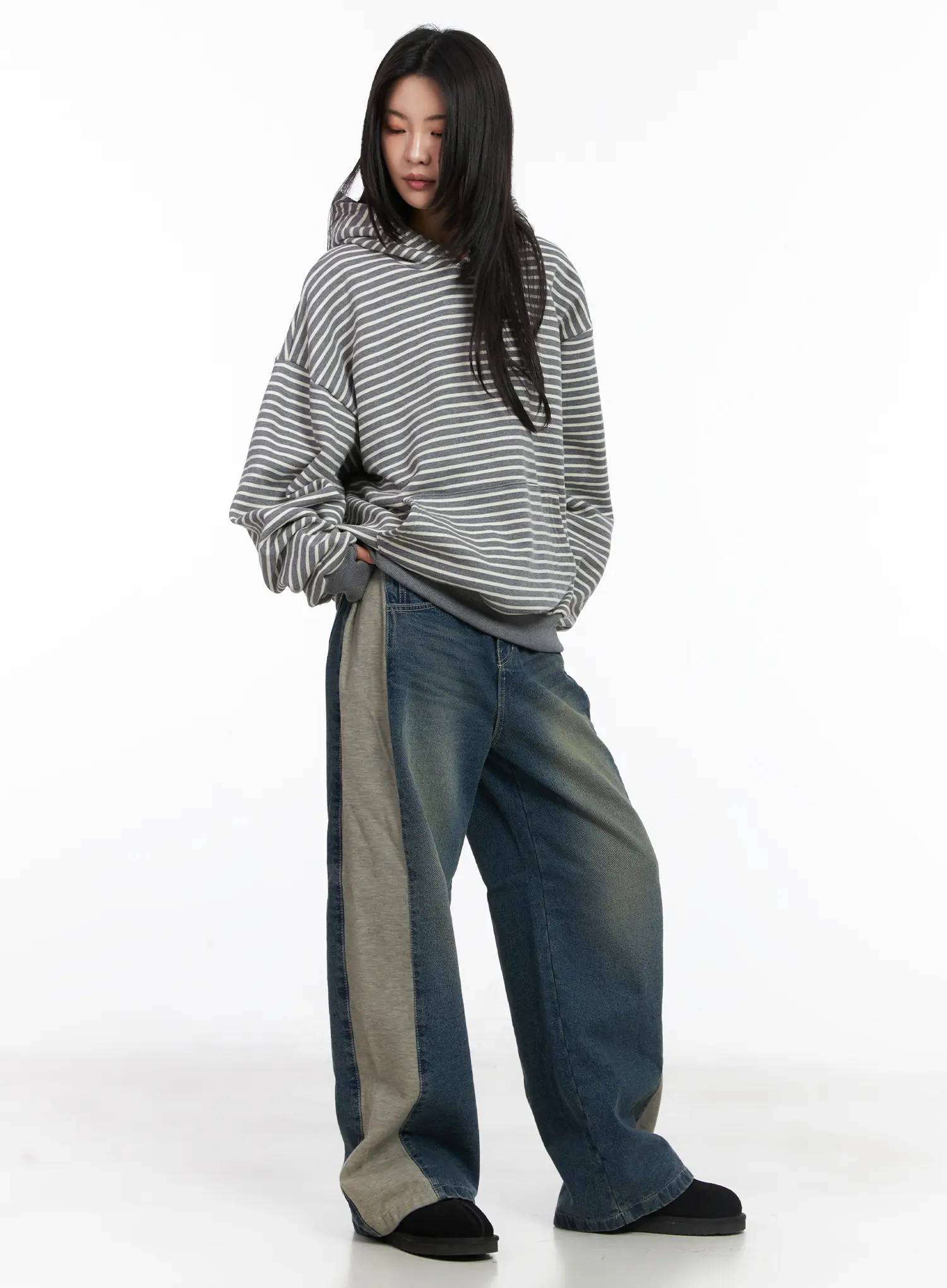 Kora Two-Tone Wide-Leg Jeans CD505 - Image 6