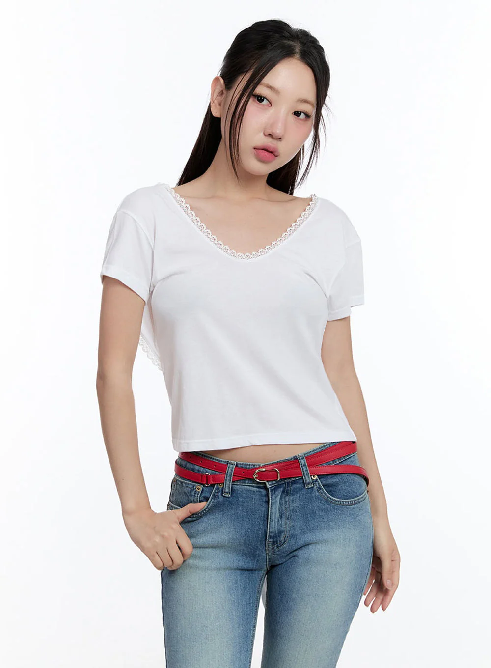 Lace Backless Crop Top IU503 - Image 9