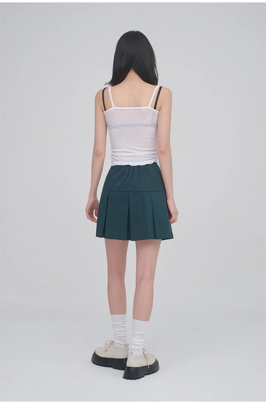Lace Camisole Sleeveless Top with Front Shirring CM3 - Image 13