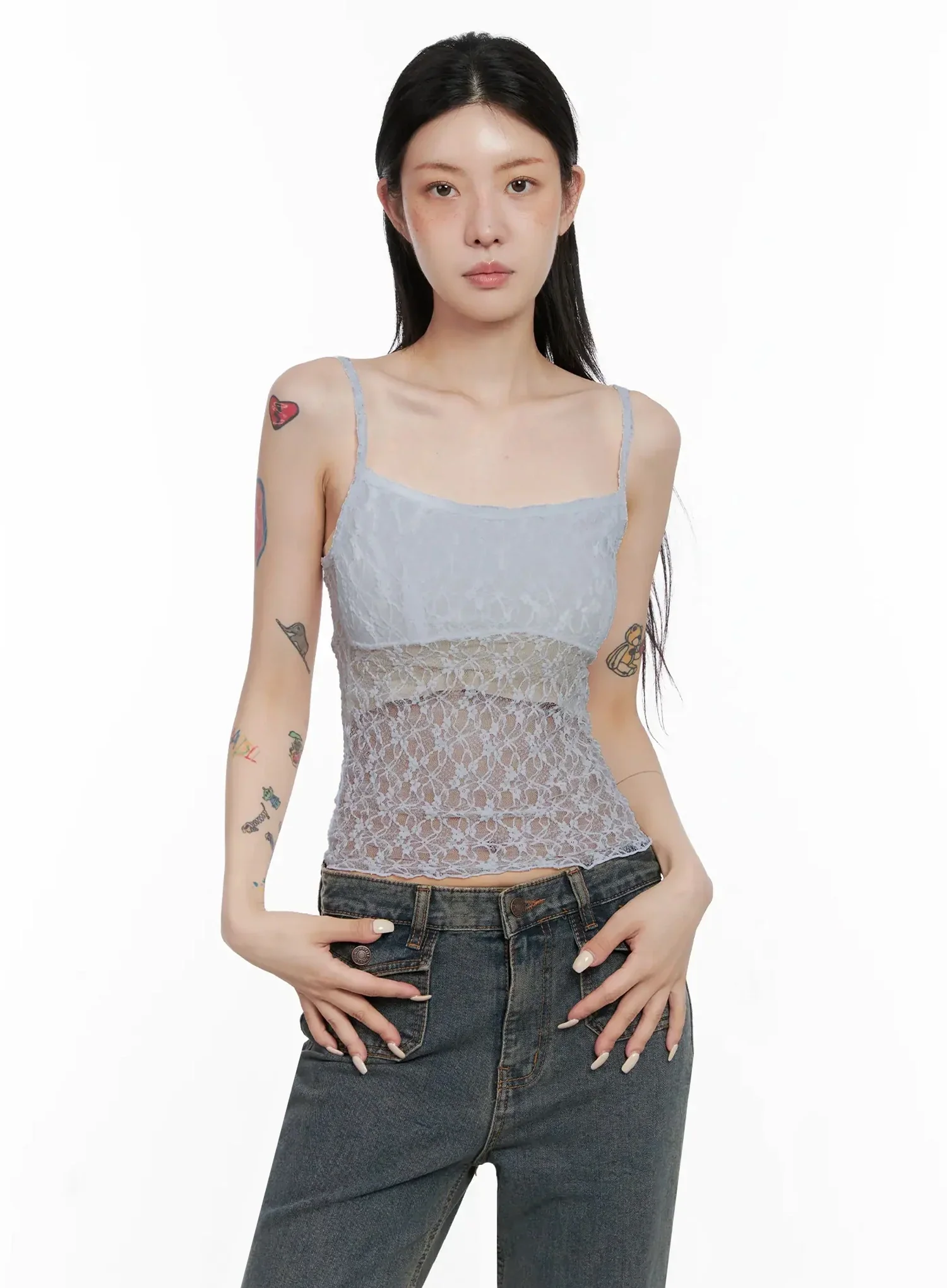 Lace Detail Cami Top IS508 - Image 14