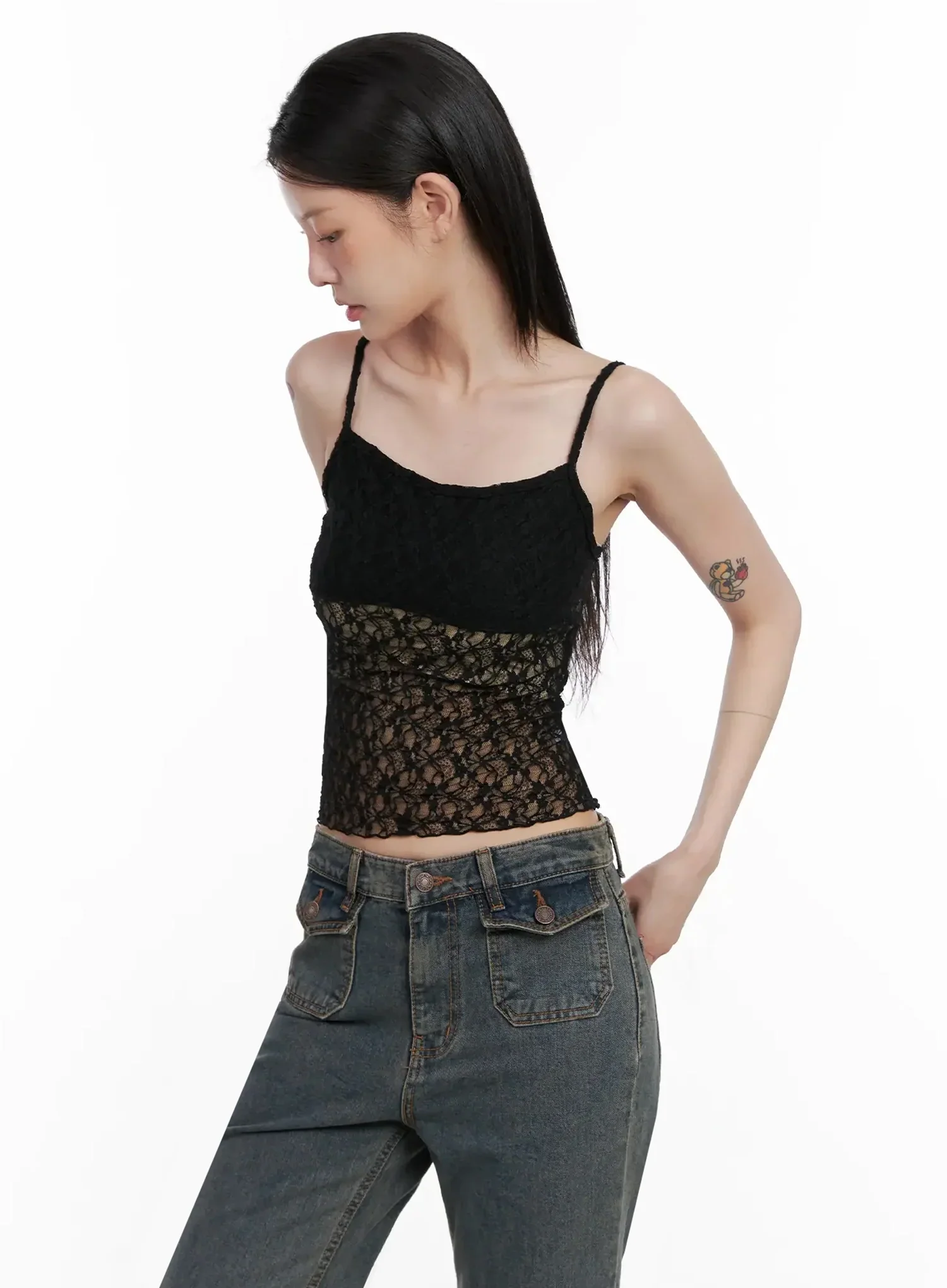 Lace Detail Cami Top IS508 - Image 4