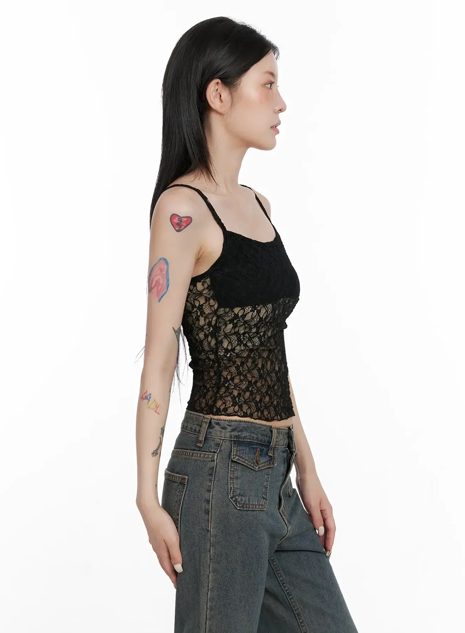 Lace Detail Cami Top IS508 - Image 5