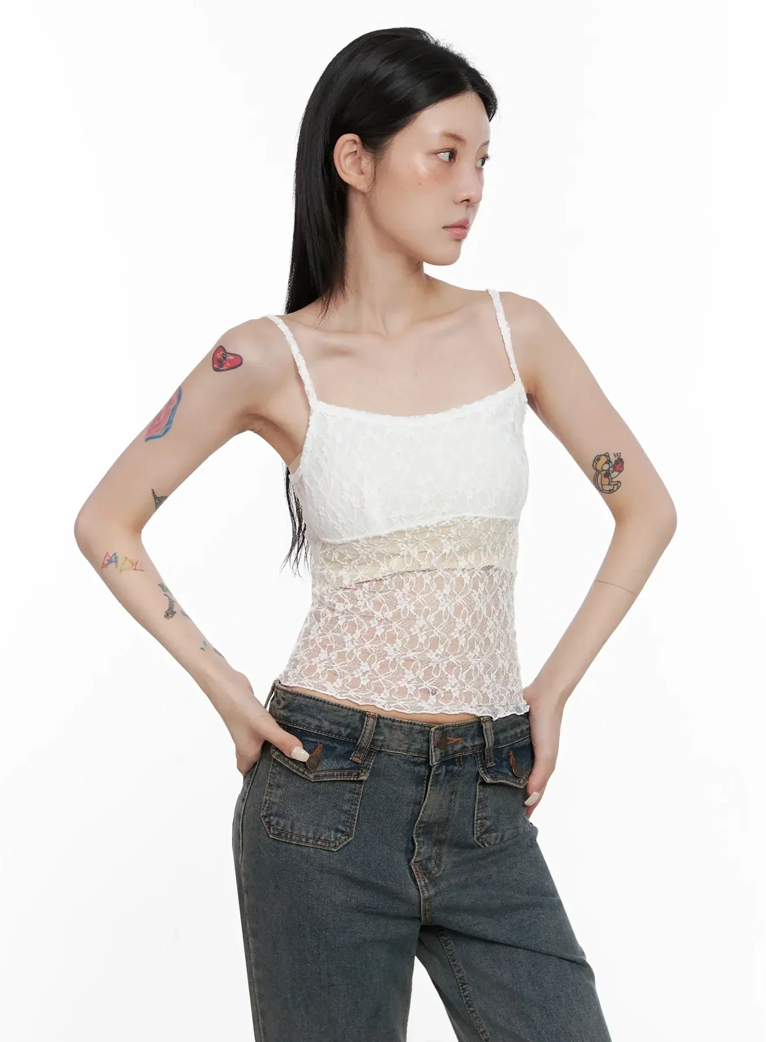Lace Detail Cami Top IS508 - Image 6