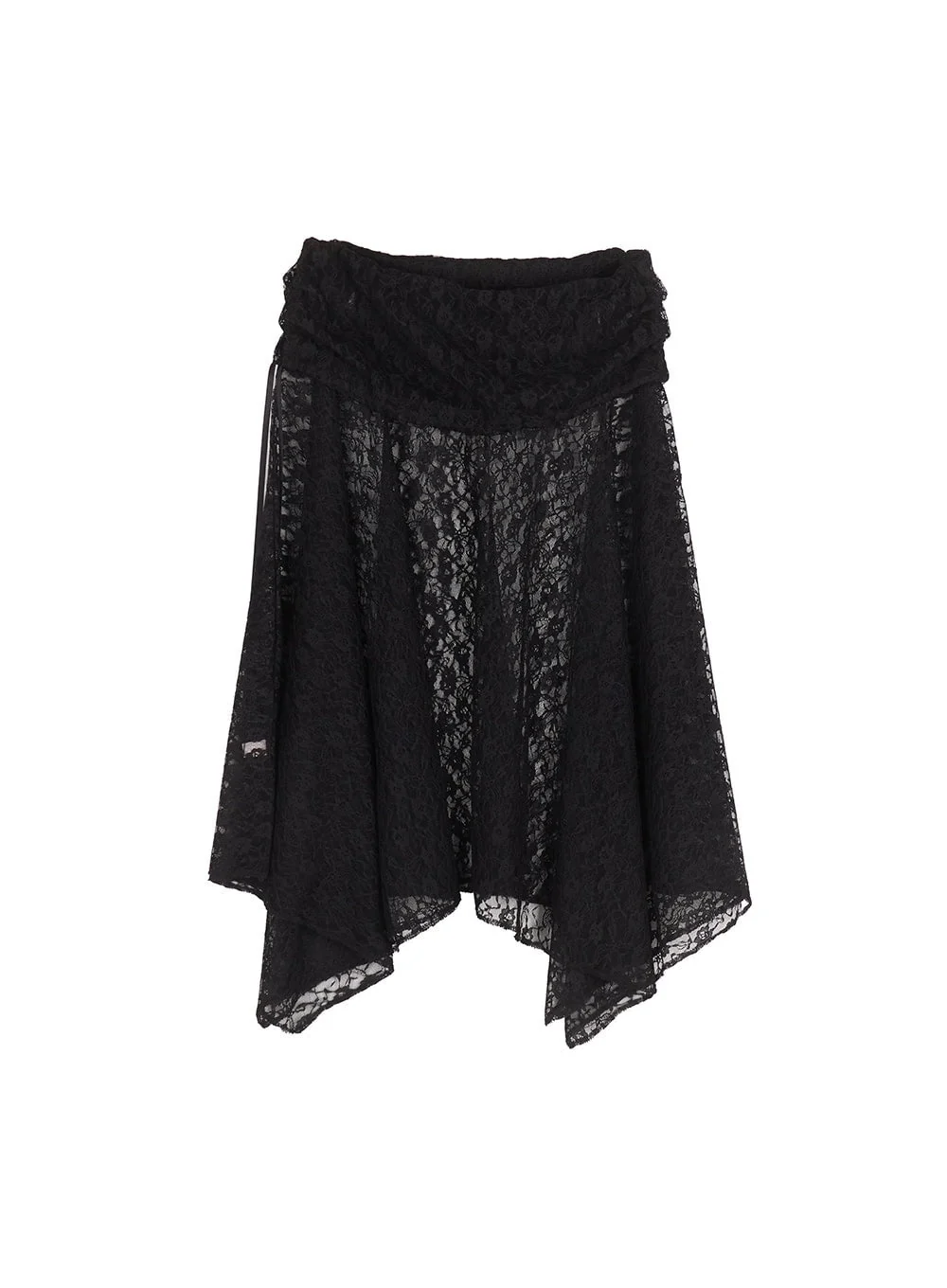 Lace Flare Handkerchief Midi Skirt IY502 - Image 10