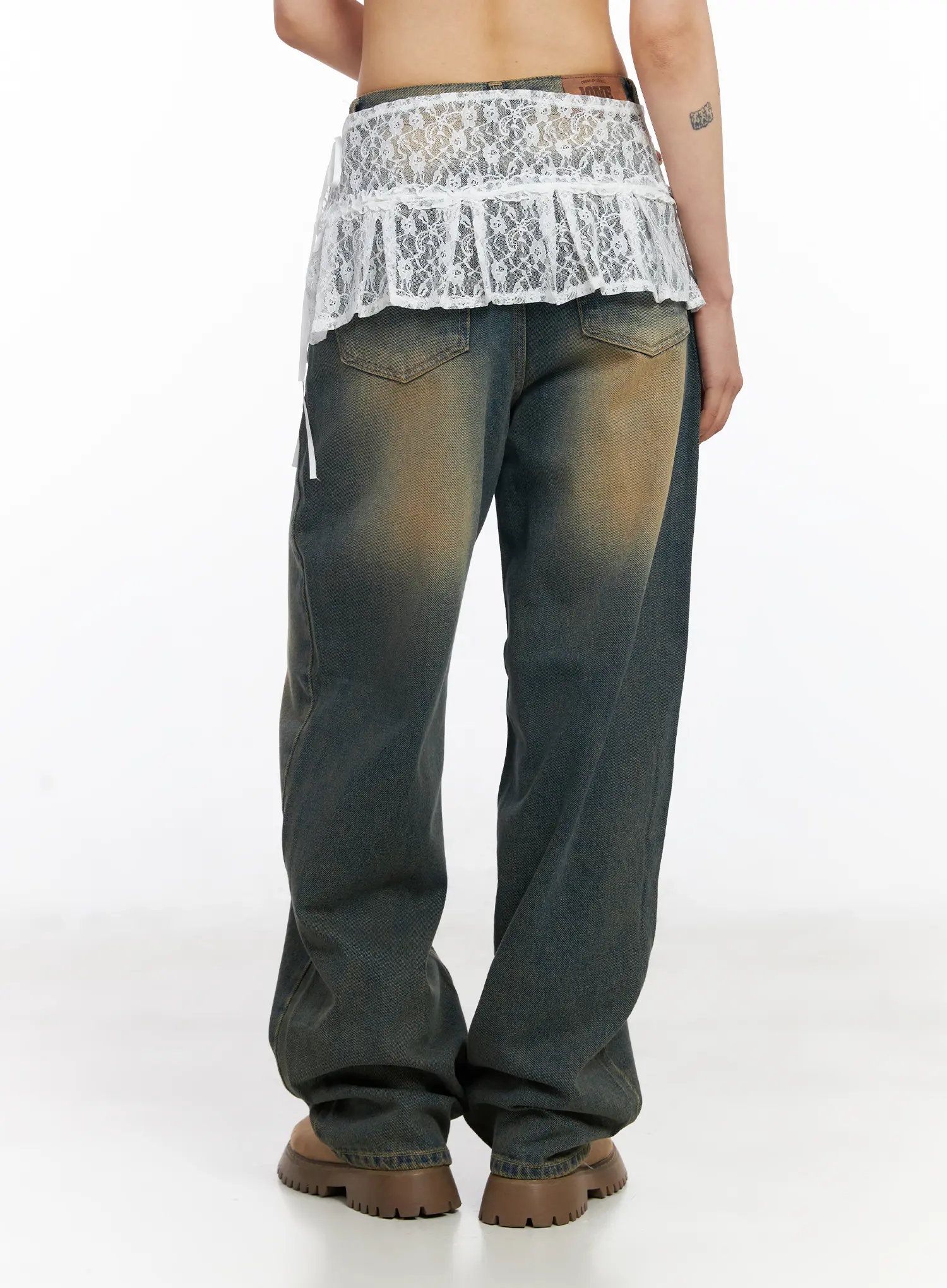 Lace Layered Wrap Mini Skirt CJ522 - Image 6