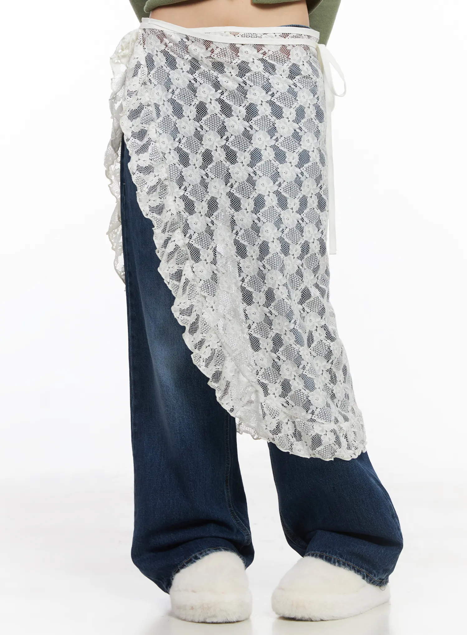 Lace Layered Wrap Skirt CD531