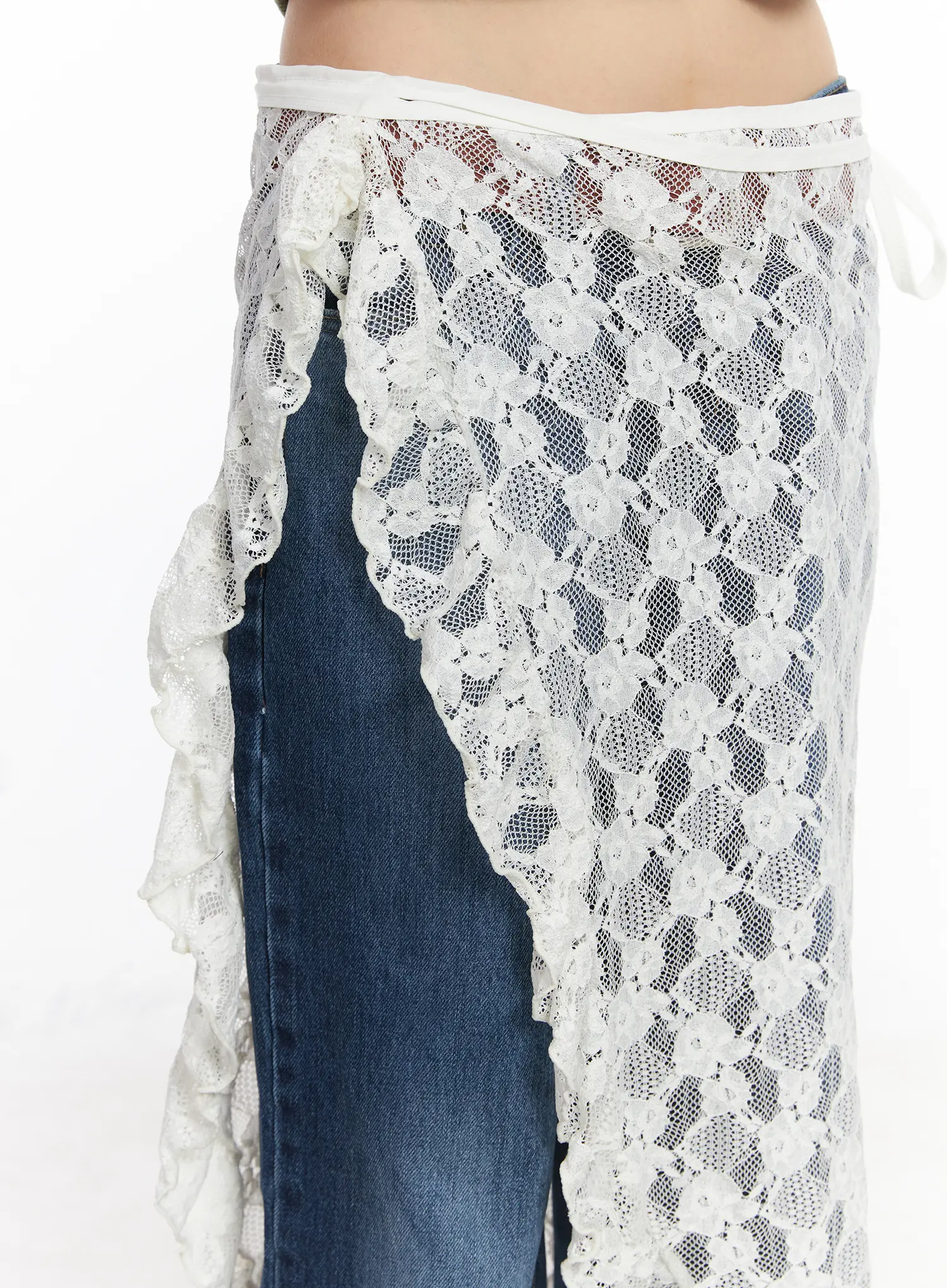 Lace Layered Wrap Skirt CD531 - Image 3
