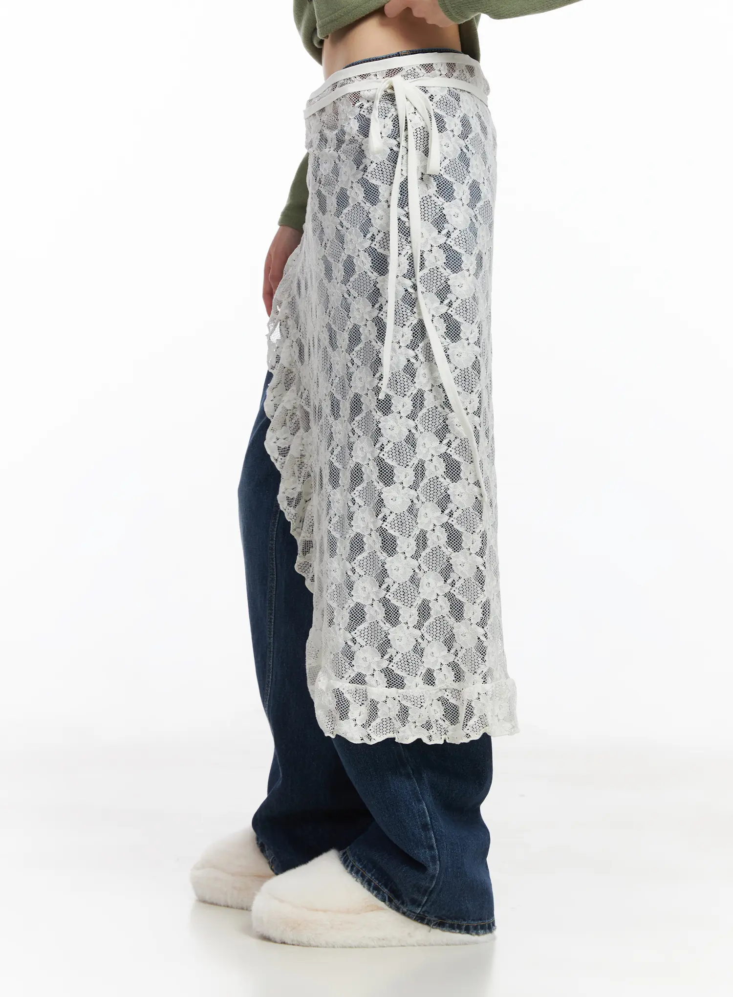 Lace Layered Wrap Skirt CD531 - Image 5