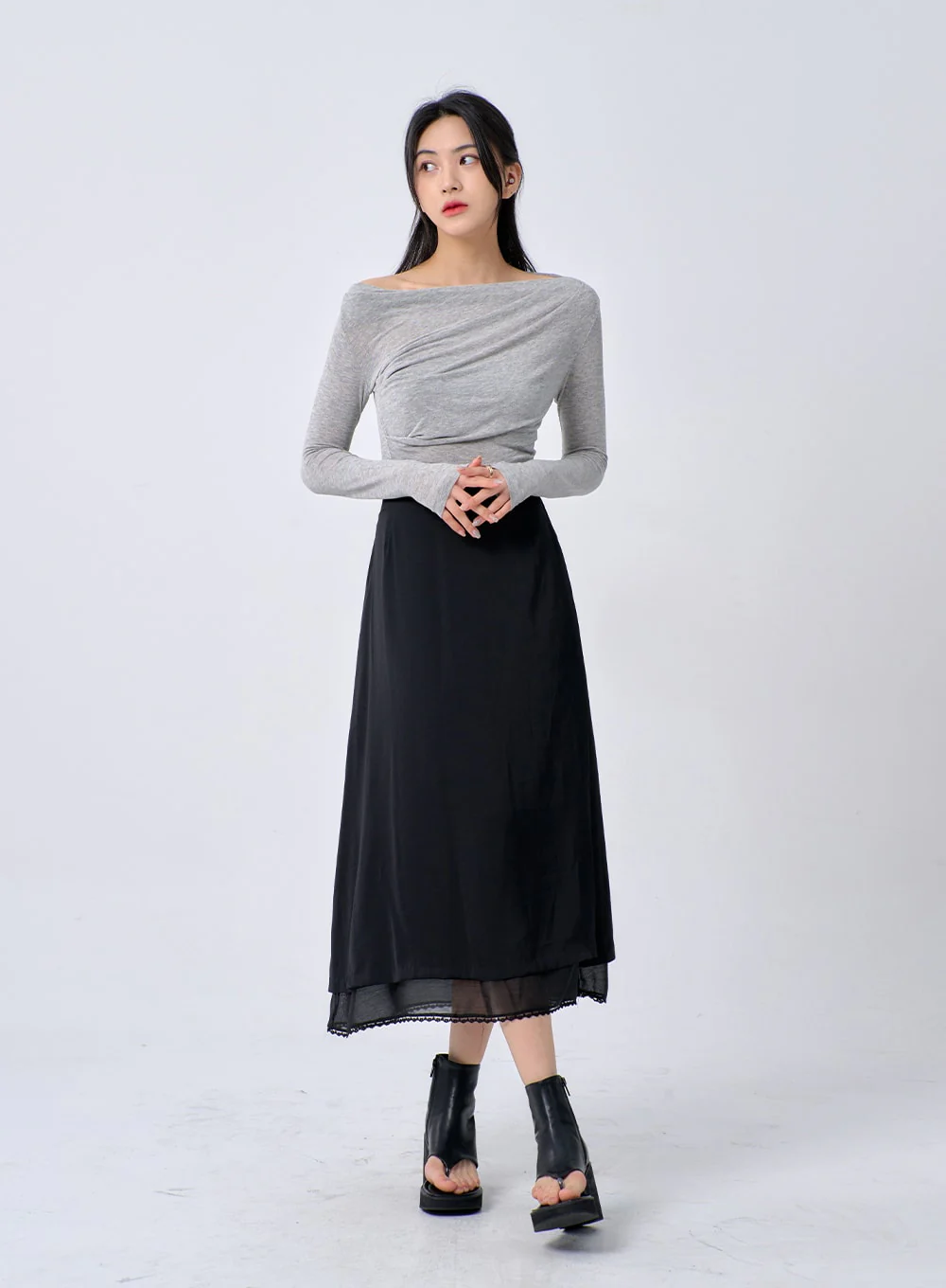 Lace Maxi Skirt BA321 - Image 3