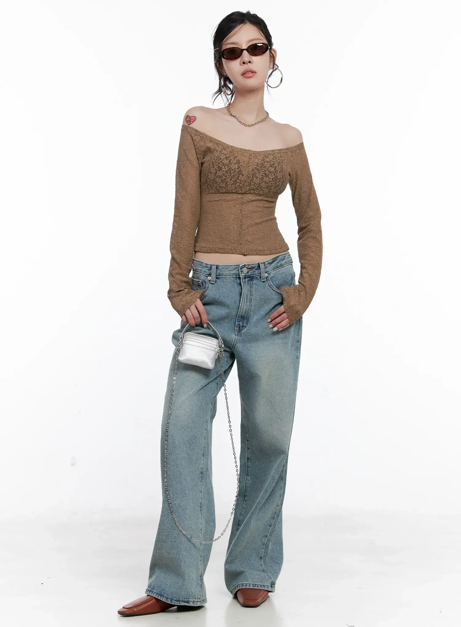 Lace Off Shoulder Top CS512 - Image 2