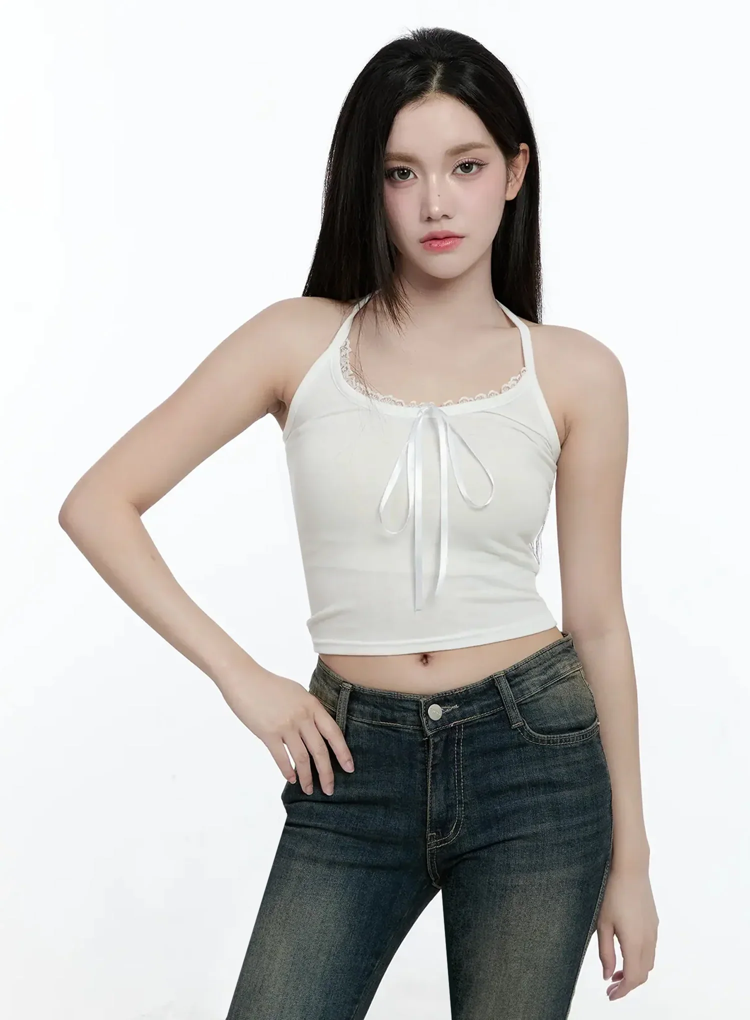 Lace Ribbon Camisole IO520 - Image 14