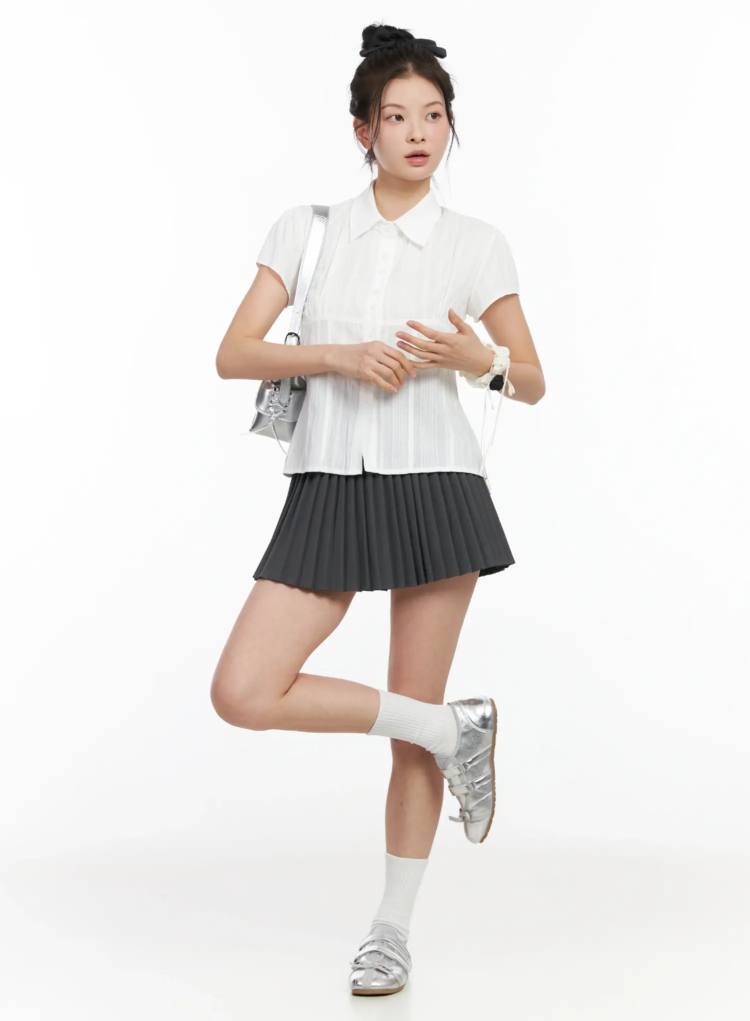 Lace Short Sleeve Blouse IM524 - Image 3