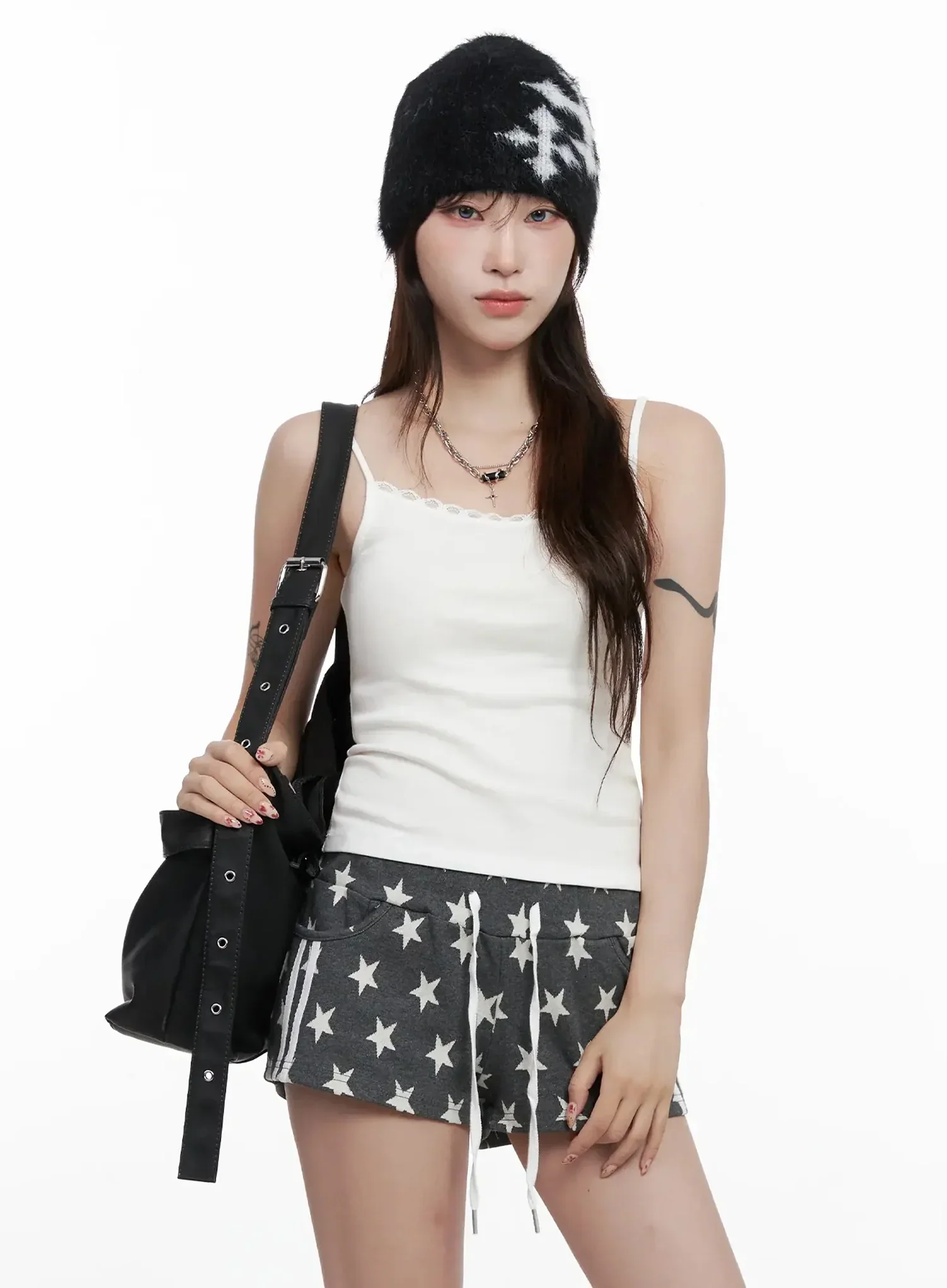 Lace Trim Cami Tank Top IN514