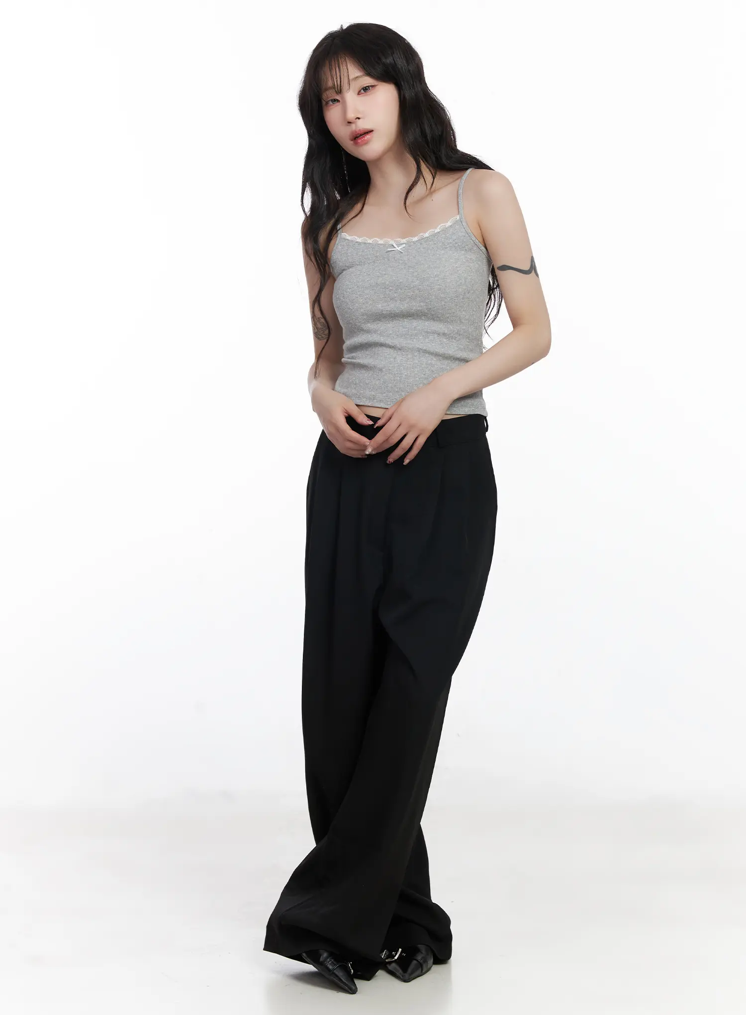 Lace Trim Cami Top CJ526 - Image 3