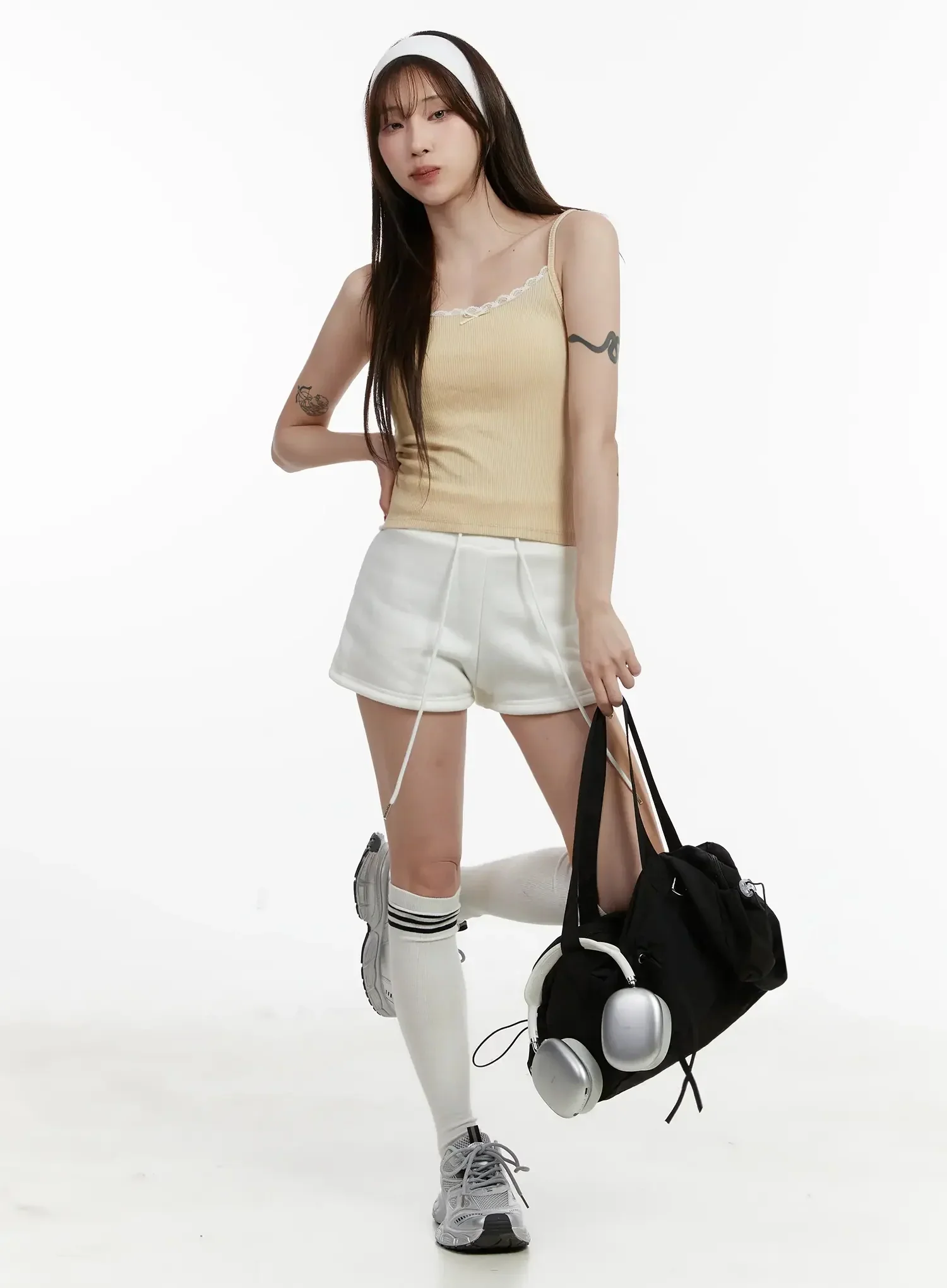 Lace Trim Cropped Tank Top ID525 - Image 4