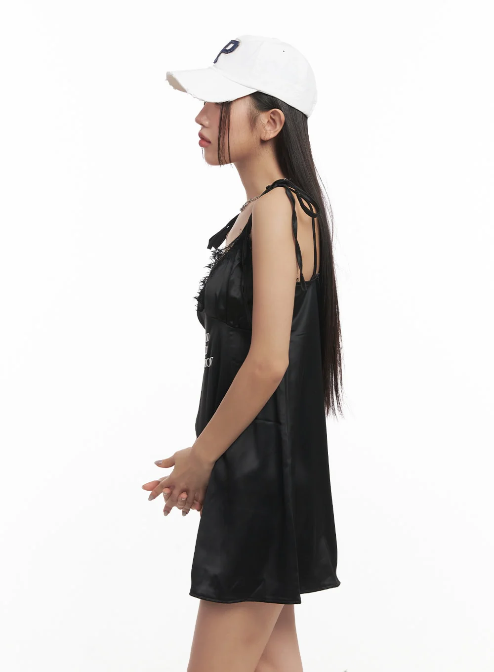 Lace-Trim Graphic Cami Dress CF520 - Image 6