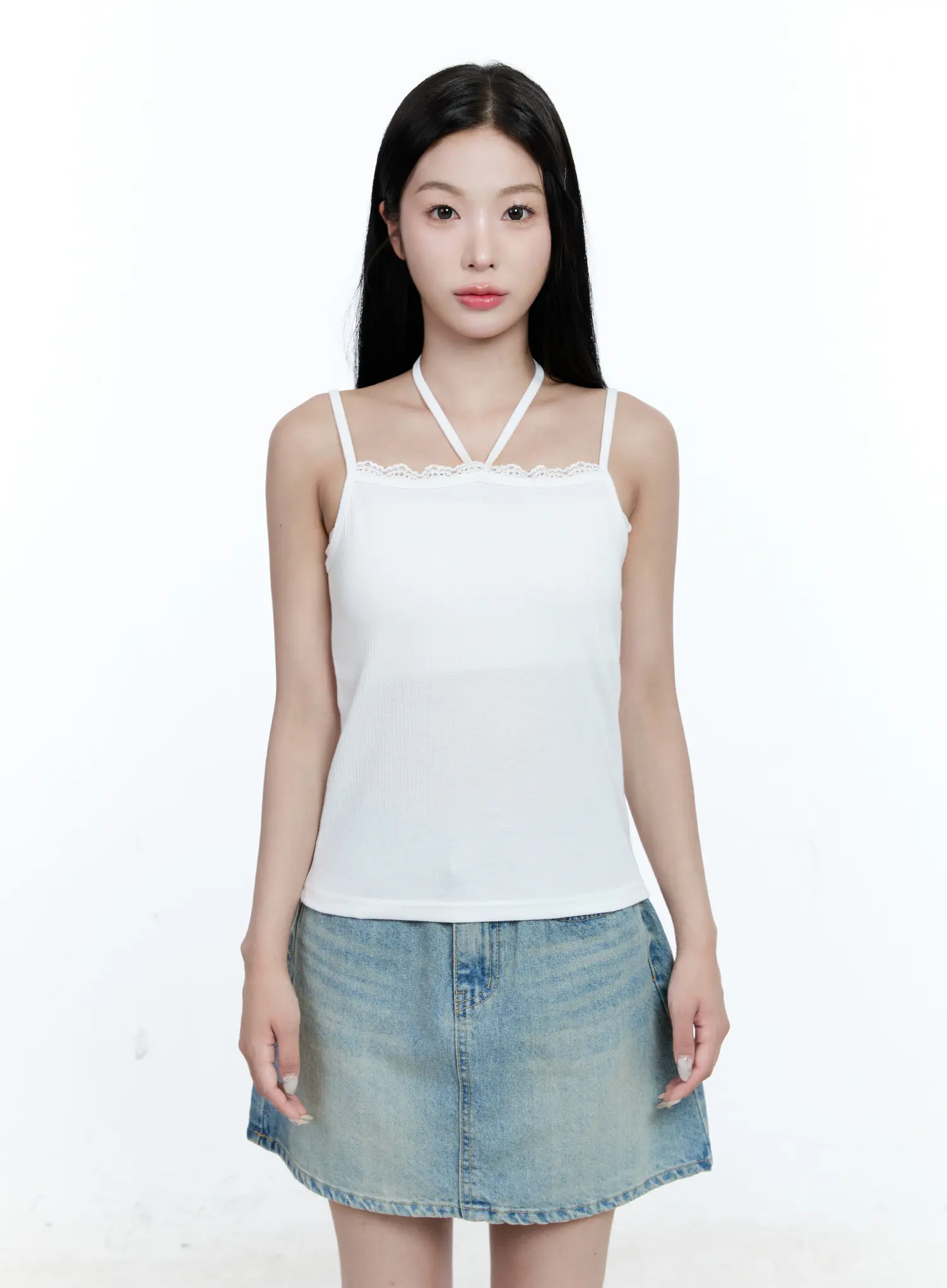 Lace-Trim Halter Tank CG512 - Image 10