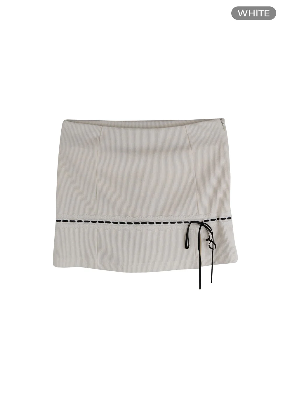 Lace Trim Mini Skirt IM404 - Image 8