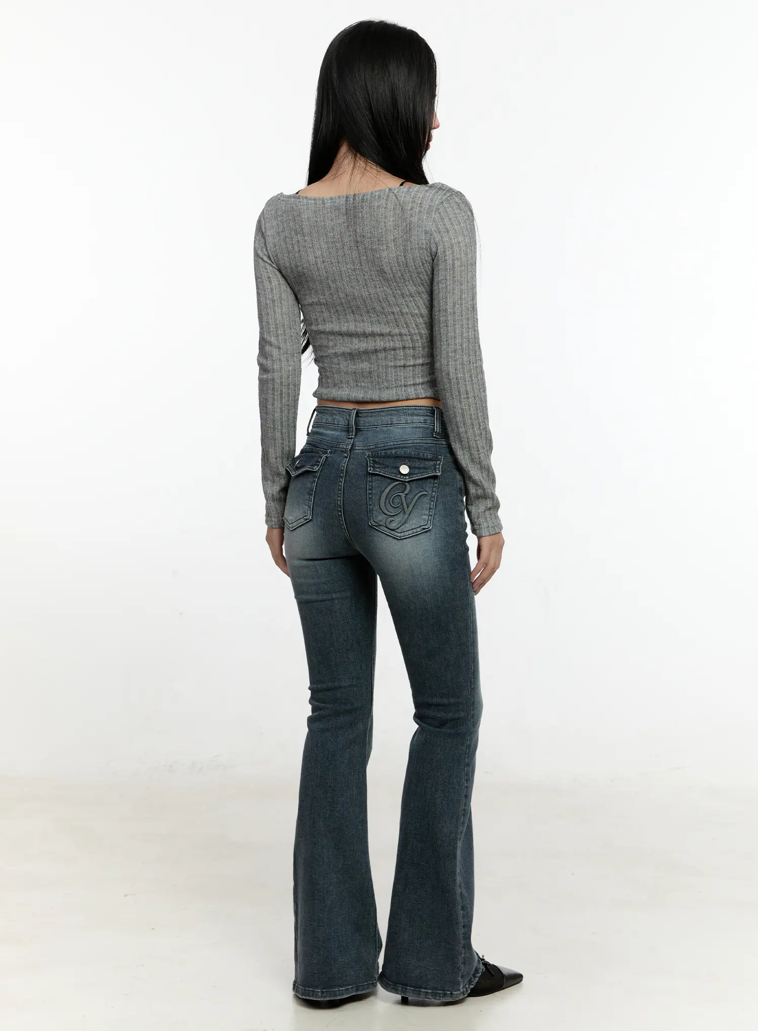 Lace-Trim Ribbed Cardigan CN506 - Image 5