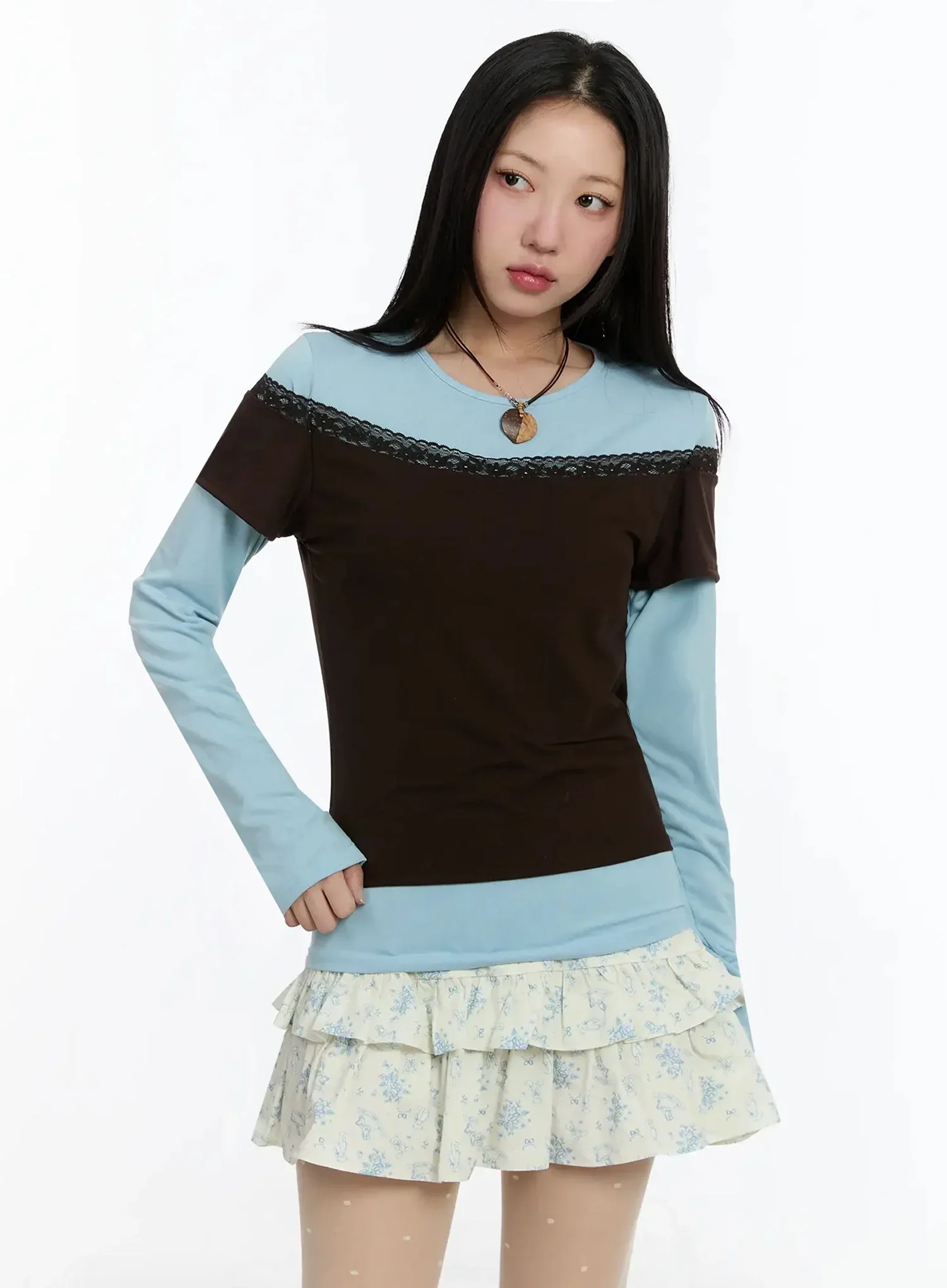 Lace-Trimmed Off-Shoulder Top IM509 - Image 5