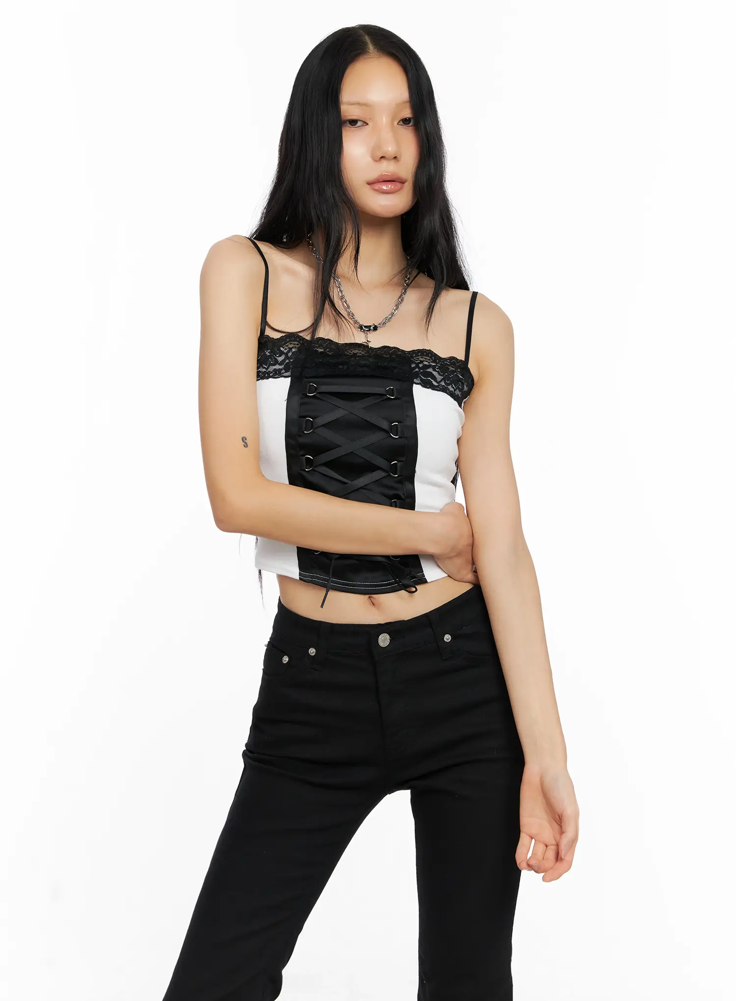 Lace-Up Corset Sleeveless Top CO528 - Image 3