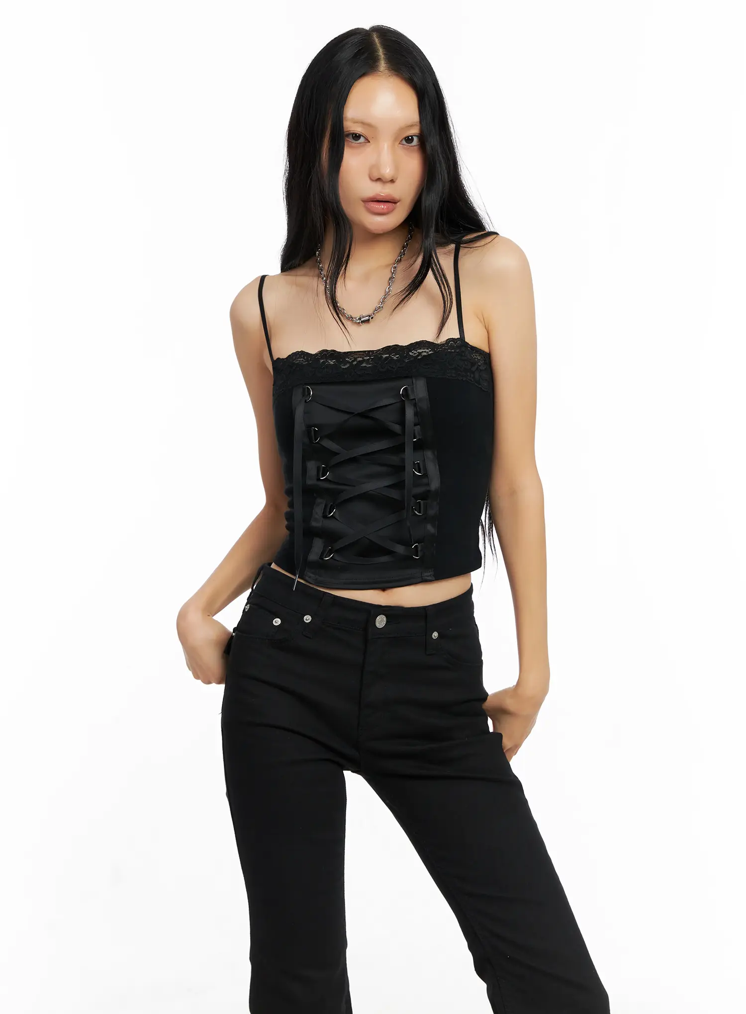 Lace-Up Corset Sleeveless Top CO528 - Image 8