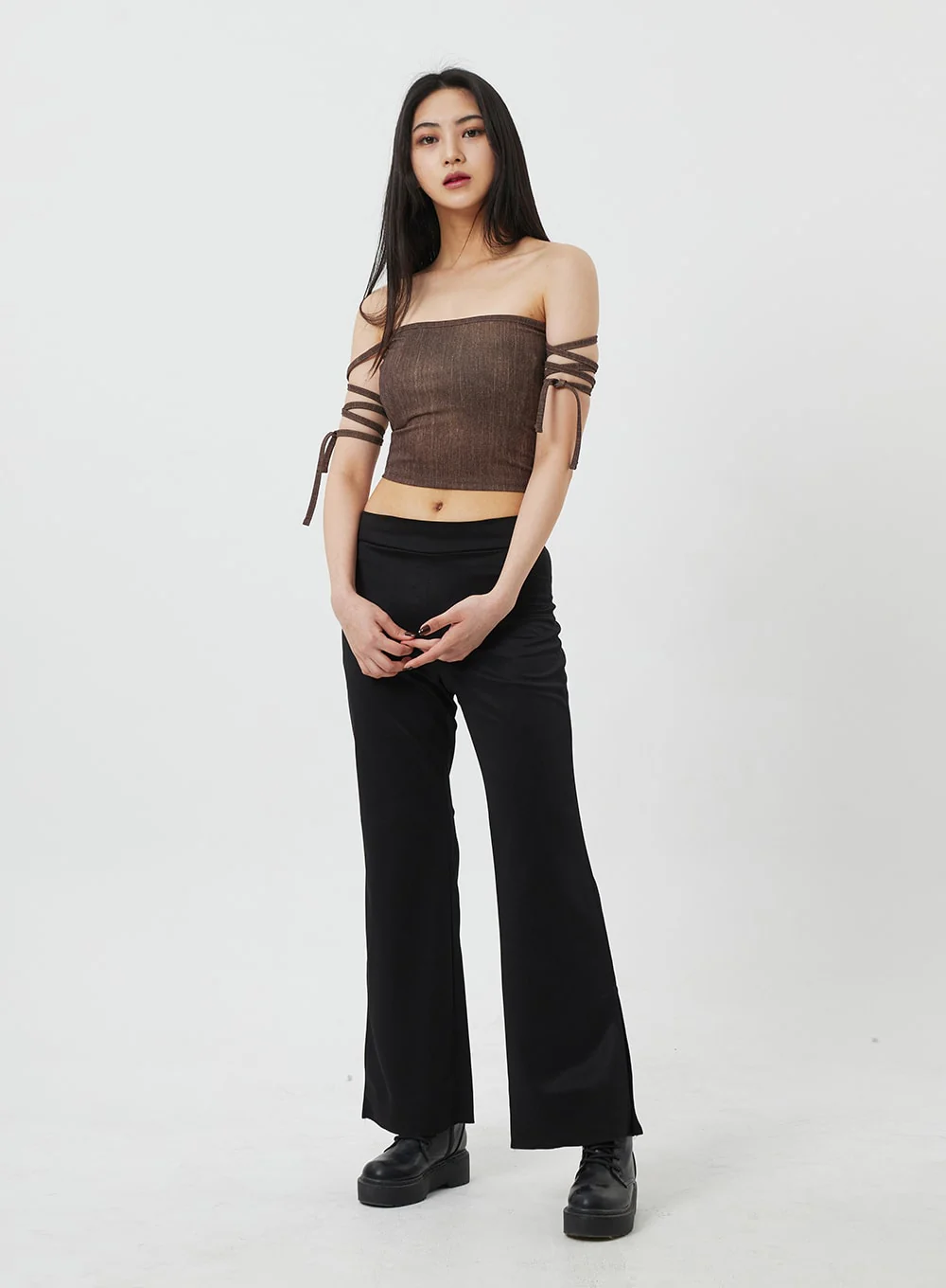 Lace-Up Detail Tube Top BF323 - Image 5