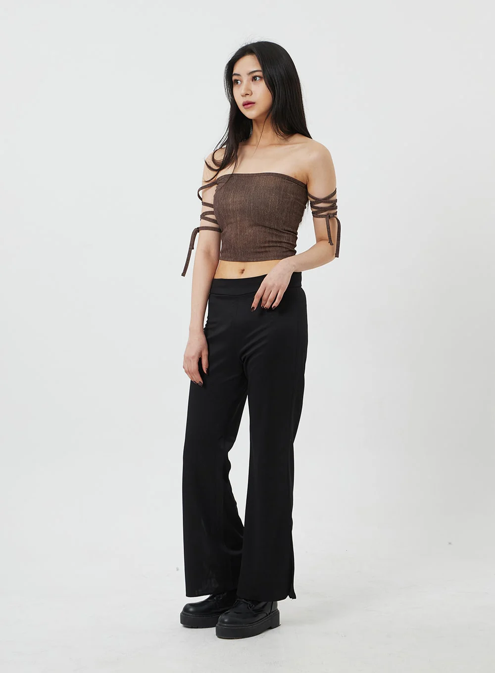 Lace-Up Detail Tube Top BF323 - Image 6