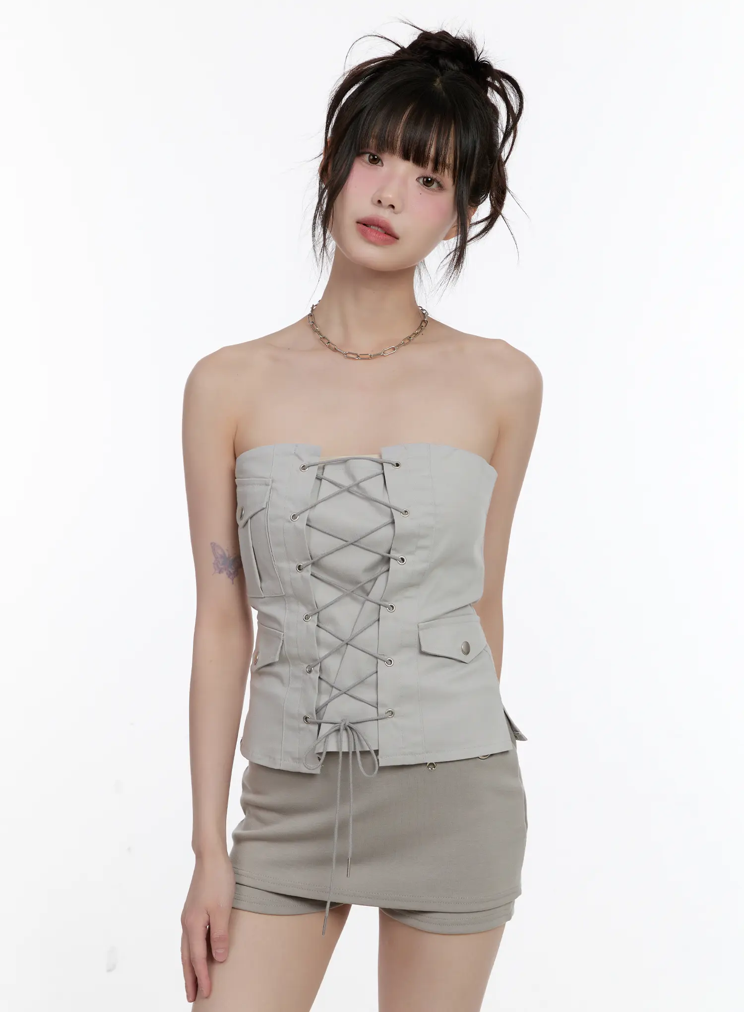 Lace-Up Strapless Corset Top CL507 - Image 13