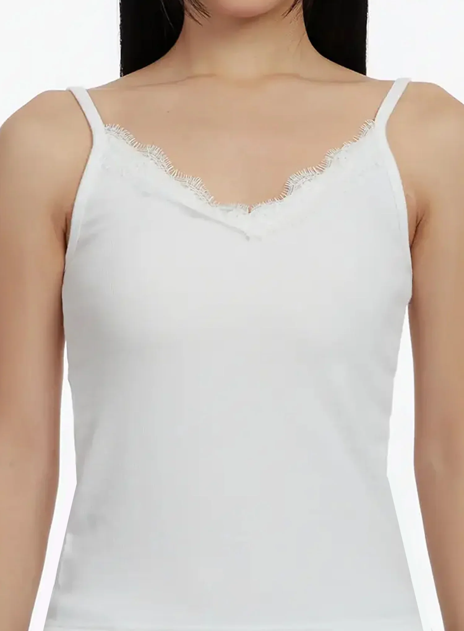 Lace V-Neck Sleeveless Top ID525 - Image 3