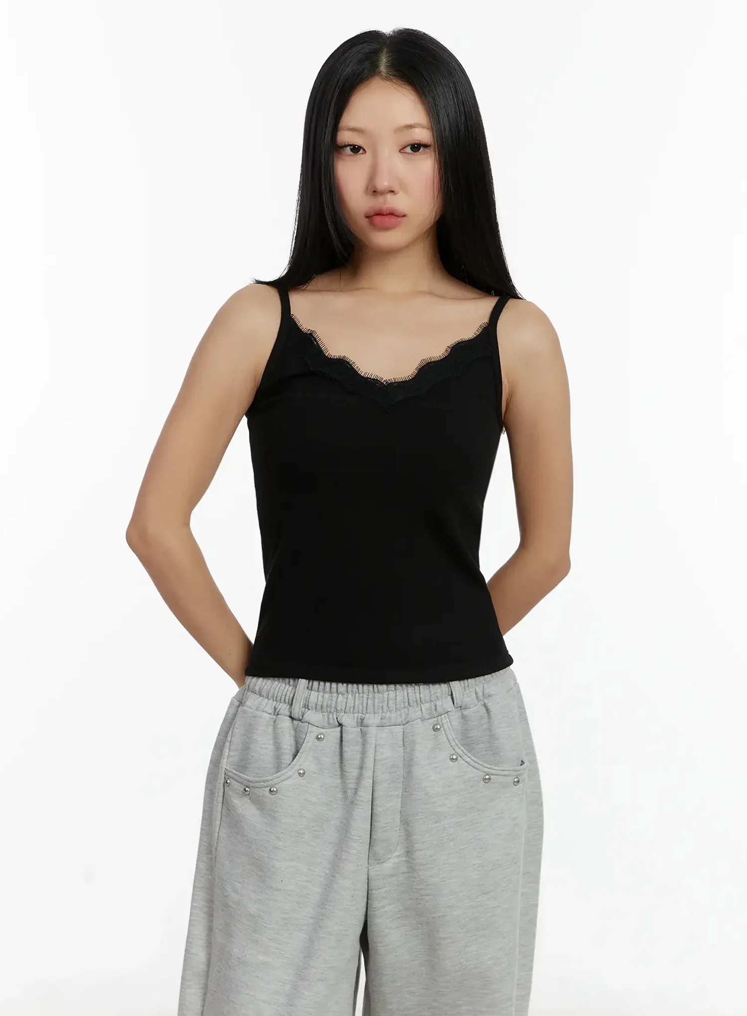 Lace V-Neck Sleeveless Top ID525 - Image 8