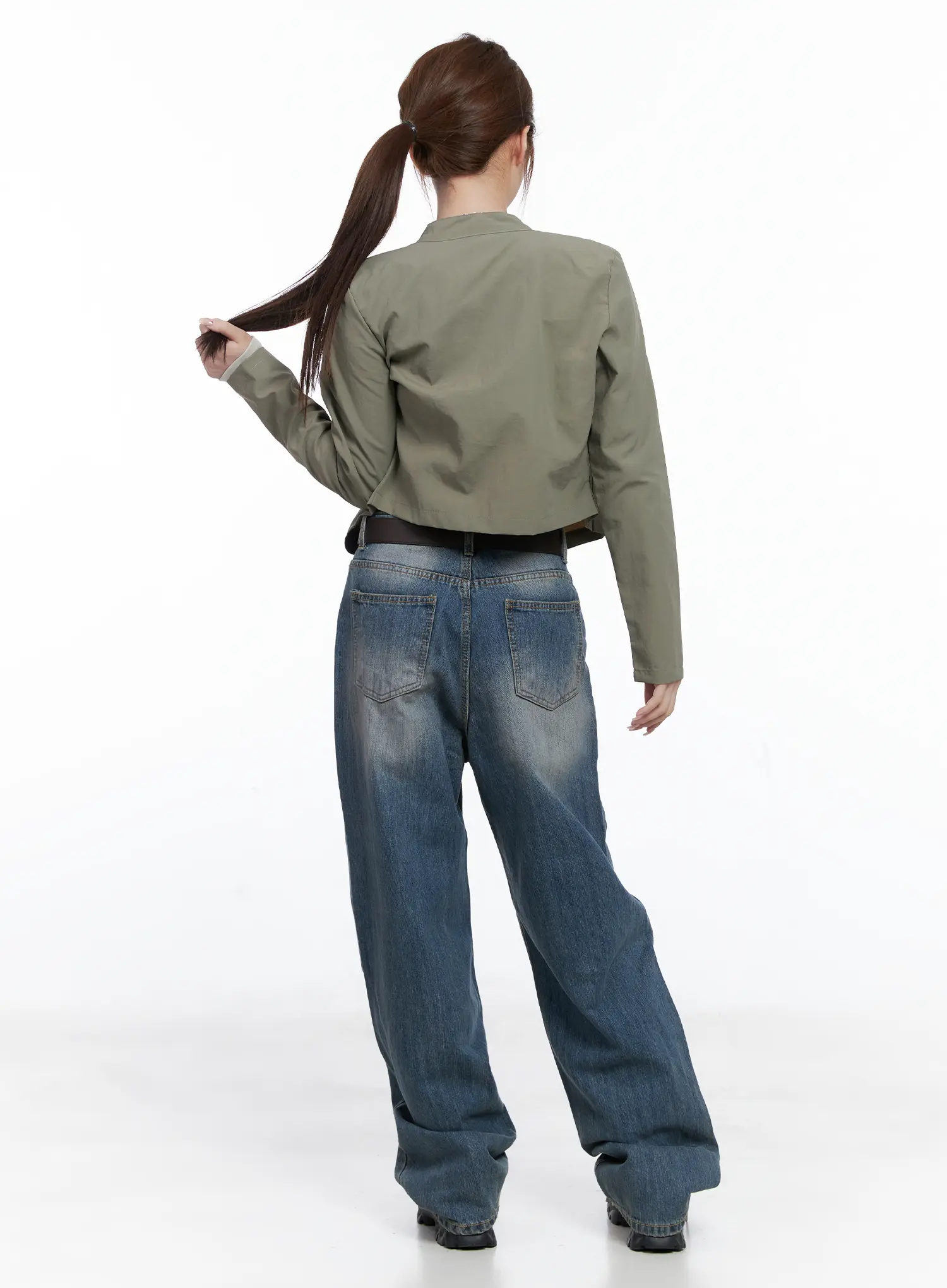 Lala Wide Leg Vintage Washed Jeans CG529 - Image 7