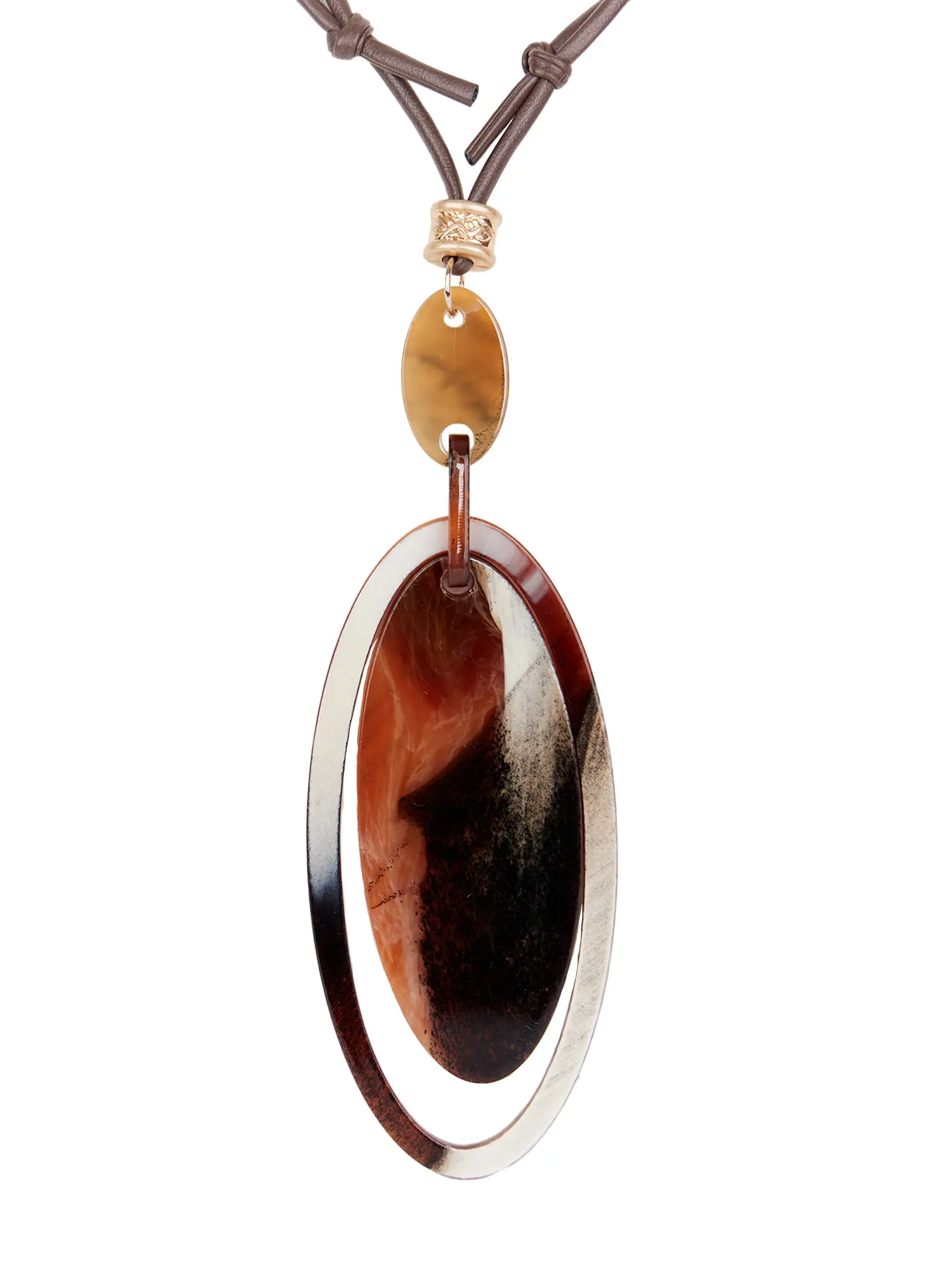 Large Pendant Long Necklace CO513 - Image 4