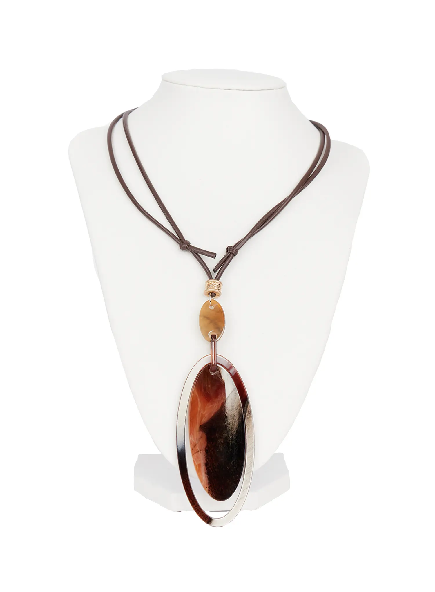 Large Pendant Long Necklace CO513 - Image 5