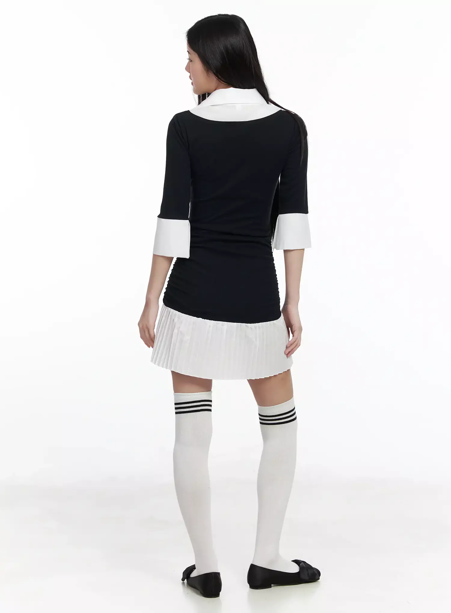 Layered Collar Mini Dress IM502 - Image 11