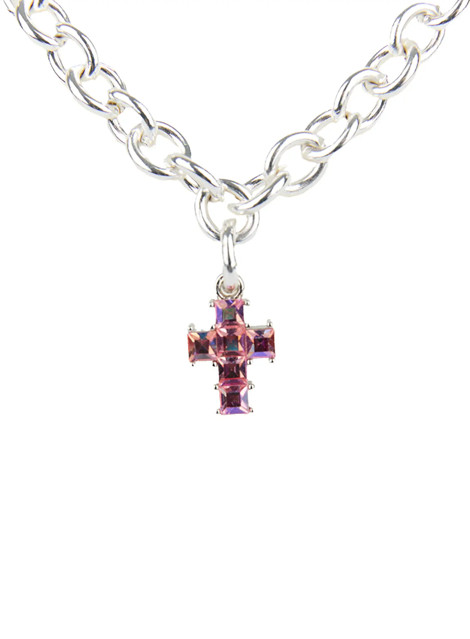 Layered Cross Charm Necklace CG519 - Image 5