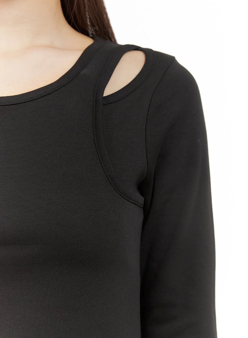 Layered Cutout Long Sleeve Top CS405 - Image 3