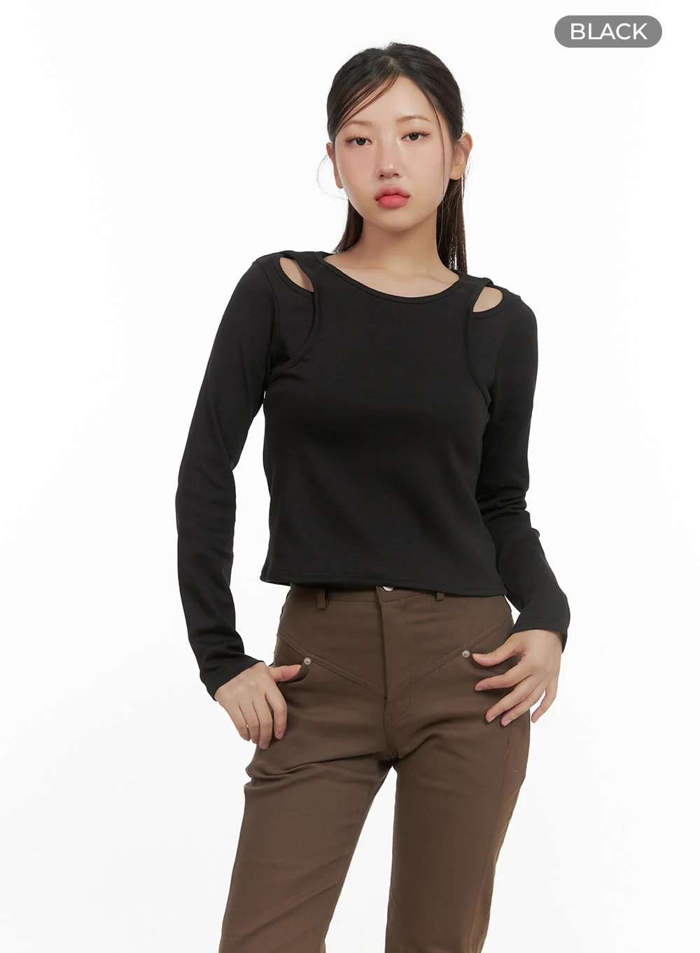 Layered Cutout Long Sleeve Top CS405 - Image 7